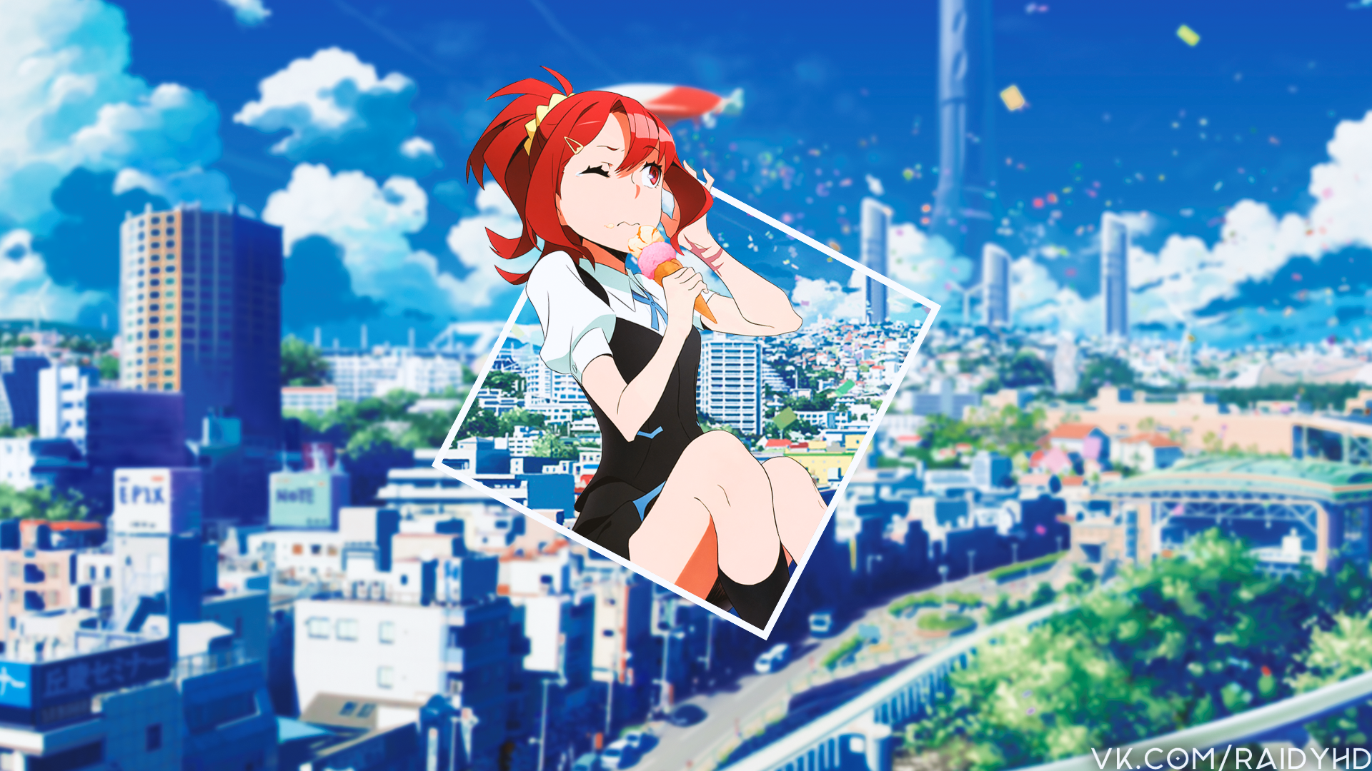 anime, anime girls, picture-in-picture, Kiznaiver, HD Wallpaper