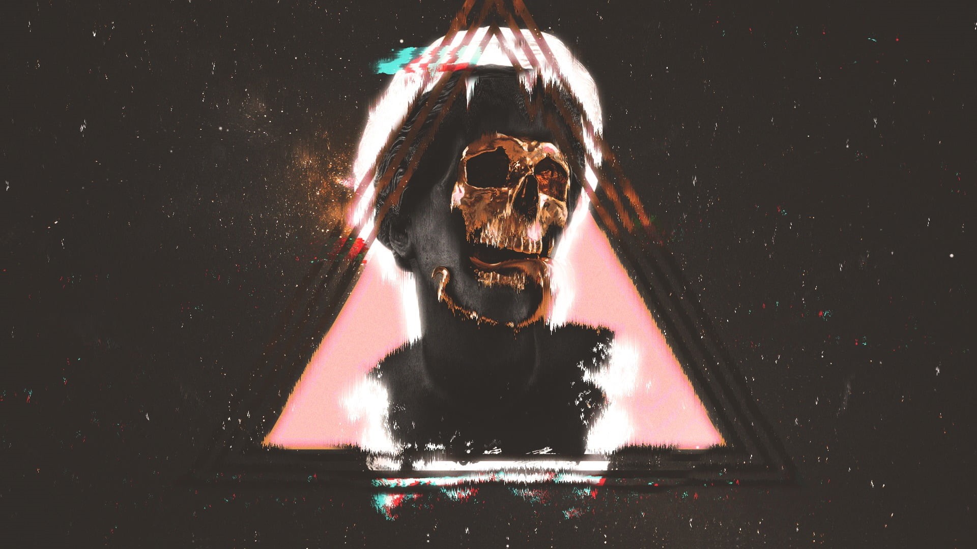 1080P, outdoors, art and craft, painting, auto post production filter, low angle view, creativity, dark, statue, arts culture and entertainment, skull, HD Wallpaper