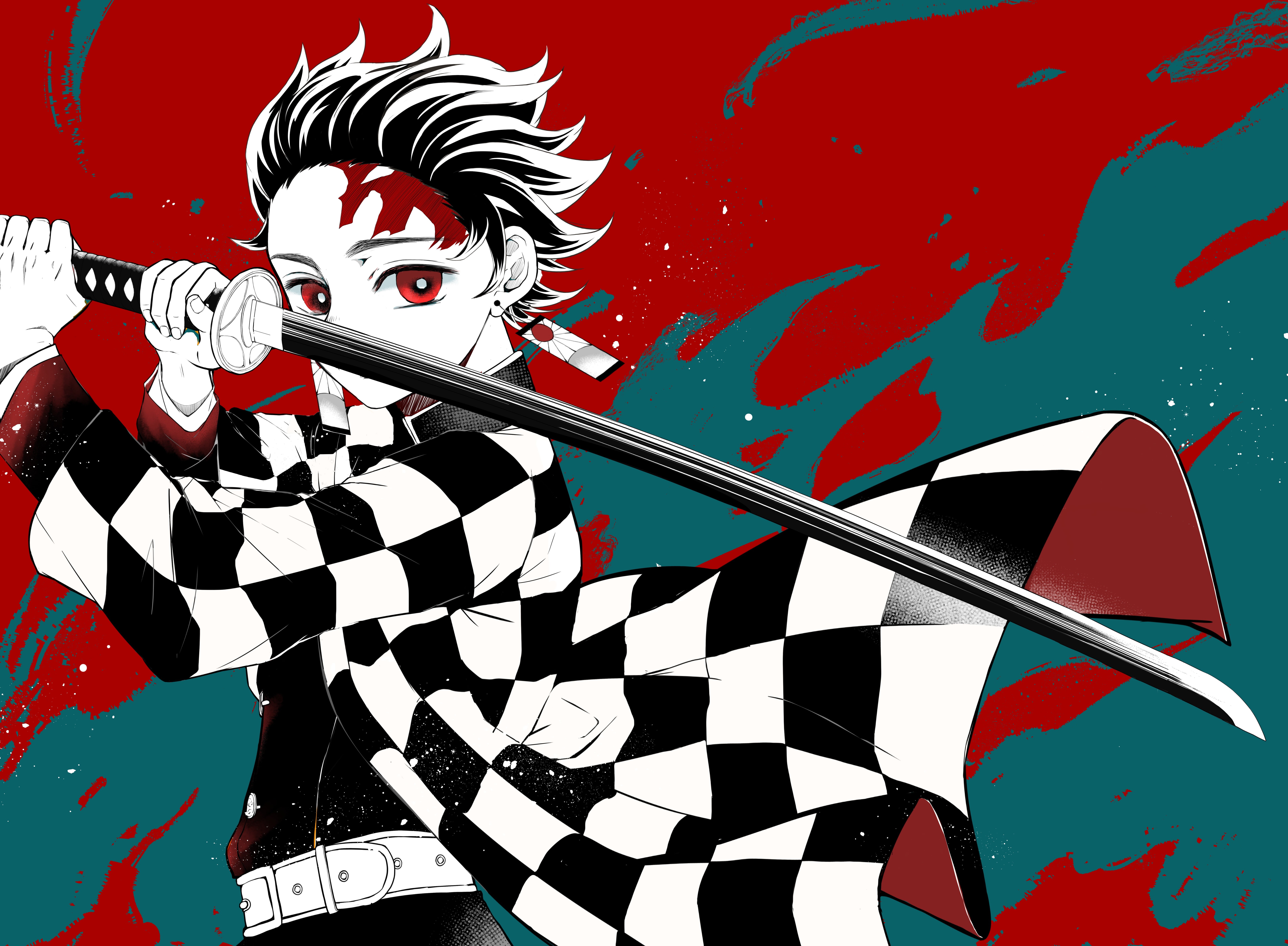 anime, 5K, Kimetsu no Yaiba, Kamado Tanjirō, HD Wallpaper