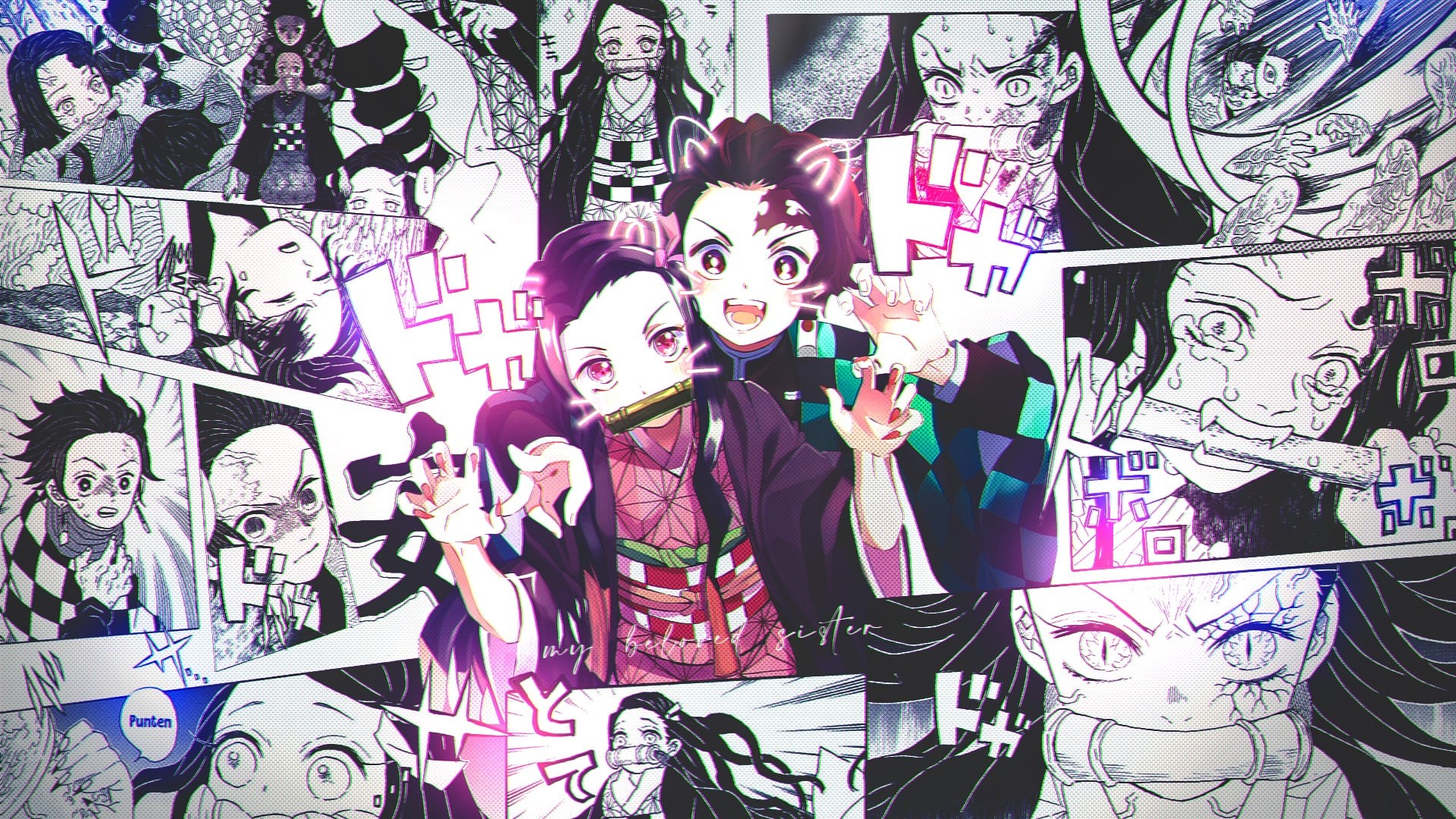 anime, digital art, Kamado Nezuko, 1080P, Kamado Tanjirō, artwork, Tanjiro Kamado, 2D, Kimetsu no Yaiba, HD Wallpaper