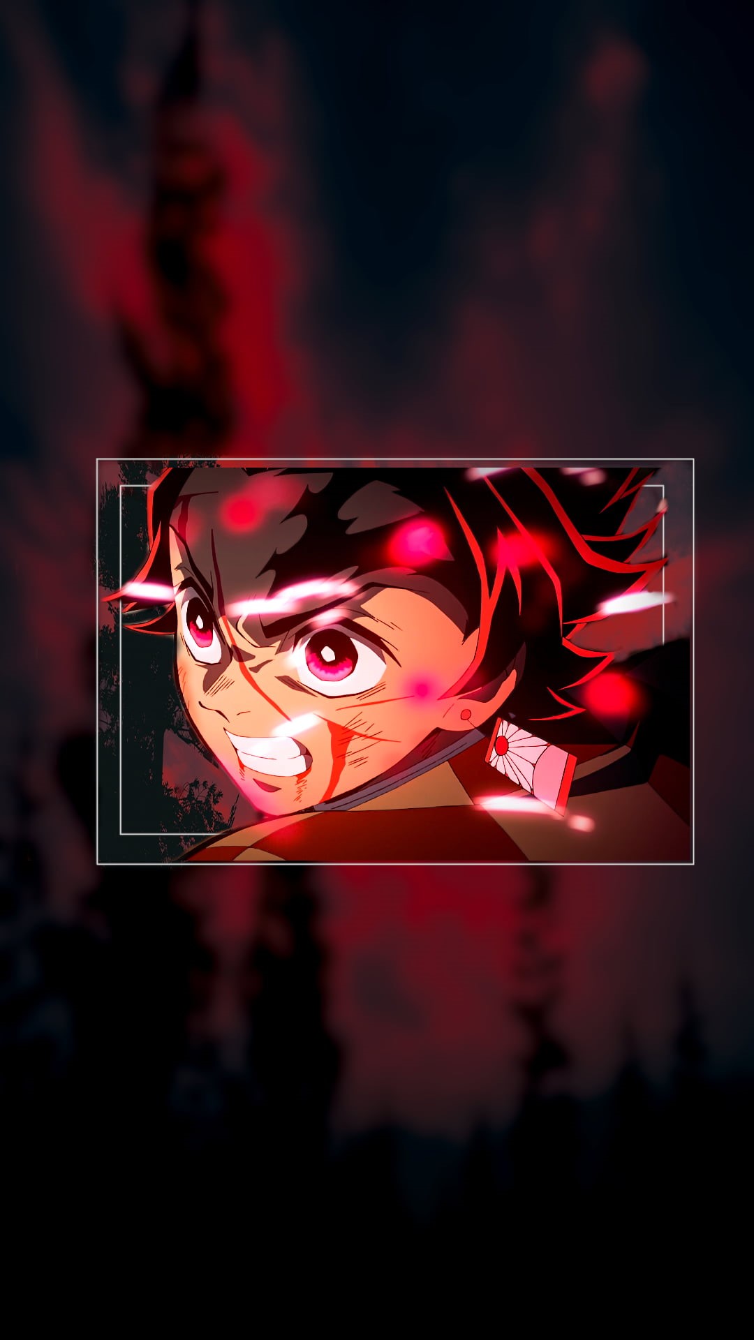 Kamado Tanjirō, 1080P, Kimetsu no Yaiba, picture-in-picture, anime, Phone HD Wallpaper
