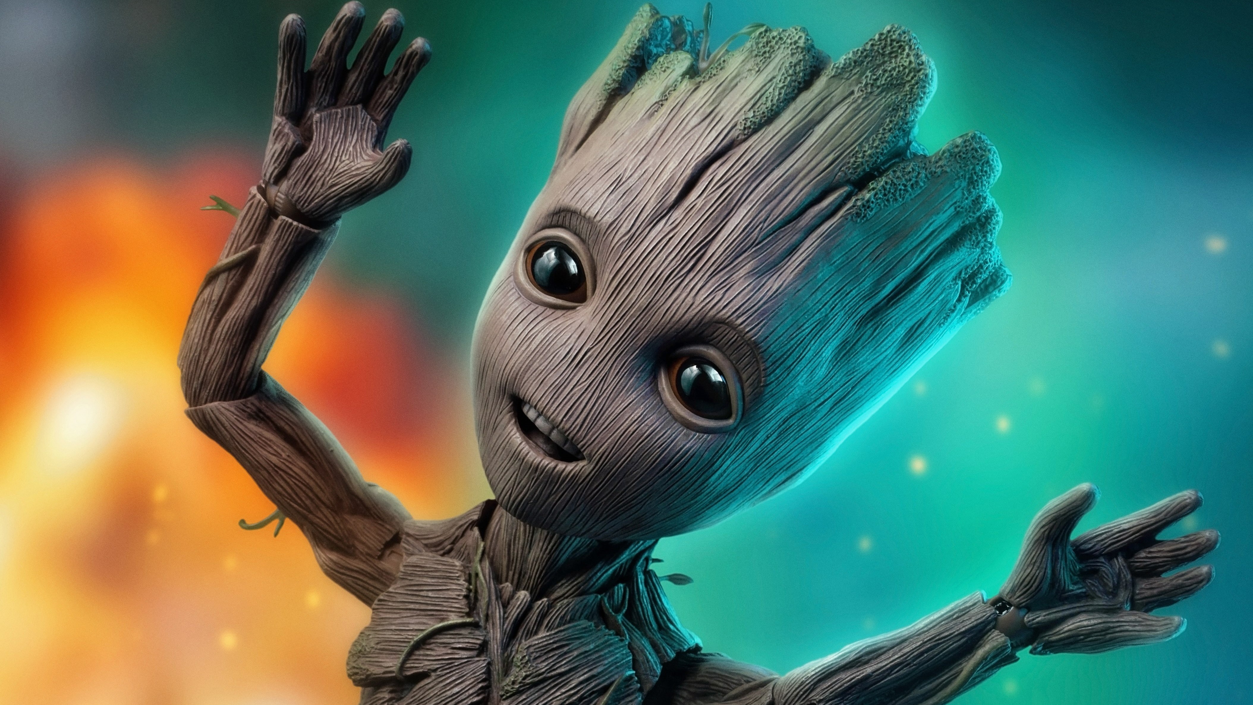 baby groot, 4k, superheroes, 4K, hd, HD Wallpaper