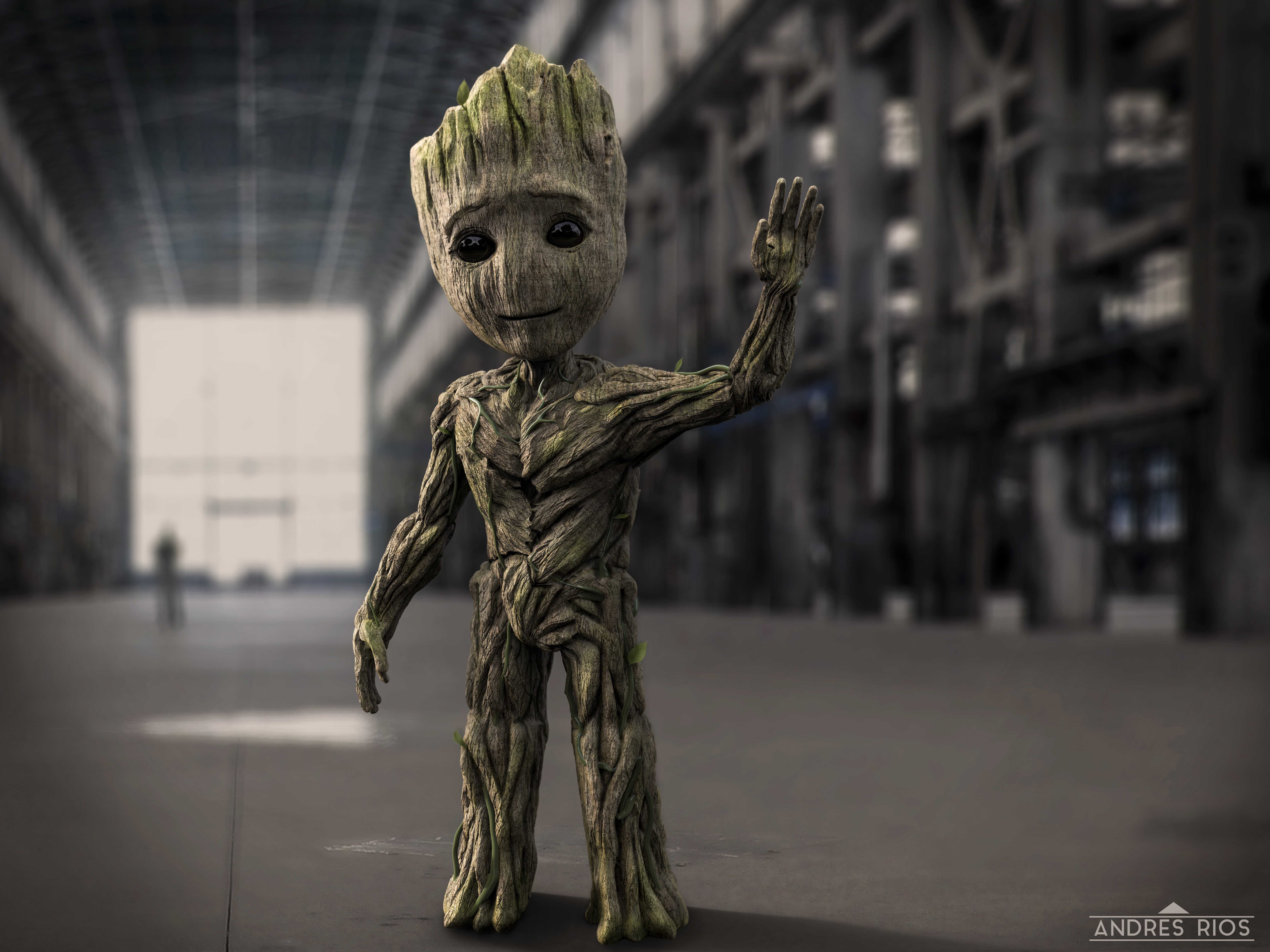 Baby Groot, Groot, Comics, 8K, Guardians of the Galaxy, Marvel Comics, HD Wallpaper