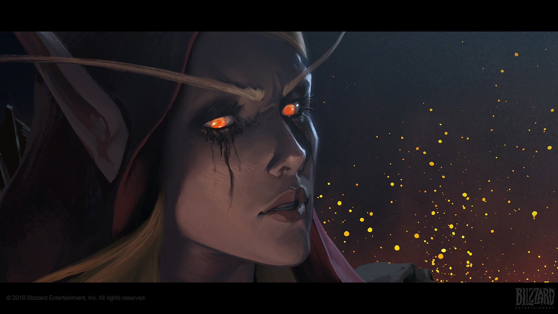 digital art, Blizzard Entertainment, elven, Sylvanas Windrunner, blonde, women, fantasy art, World of Warcraft: Battle for Azeroth, pointed ears, artwork, HD Wallpaper