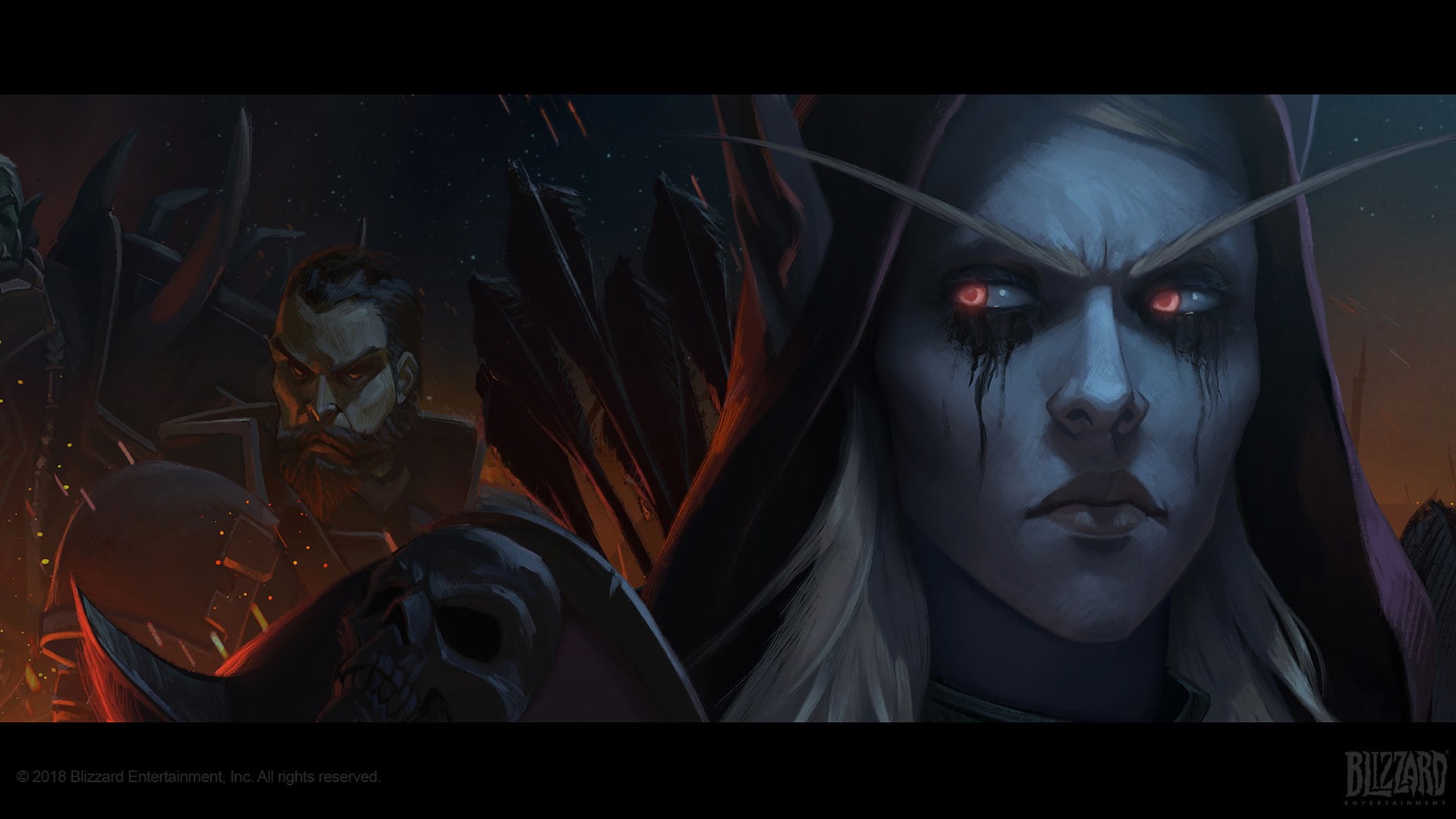 World of Warcraft, red eyes, Warcraft, blonde, women, pointed ears, World of Warcraft: Battle for Azeroth, Blizzard Entertainment, digital art, elven, video games, HD Wallpaper