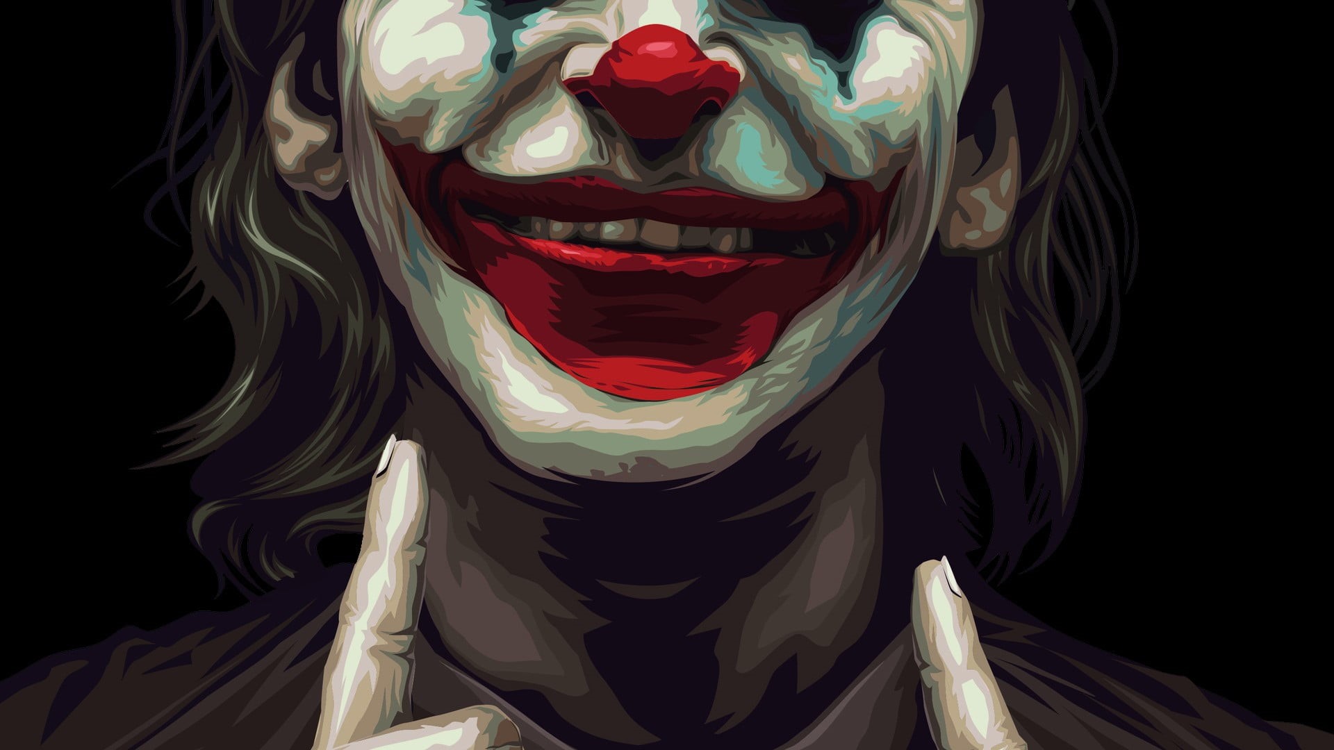 Joker, 1080P, black background, Joaquin Phoenix, Joker (2019 Movie), HD Wallpaper