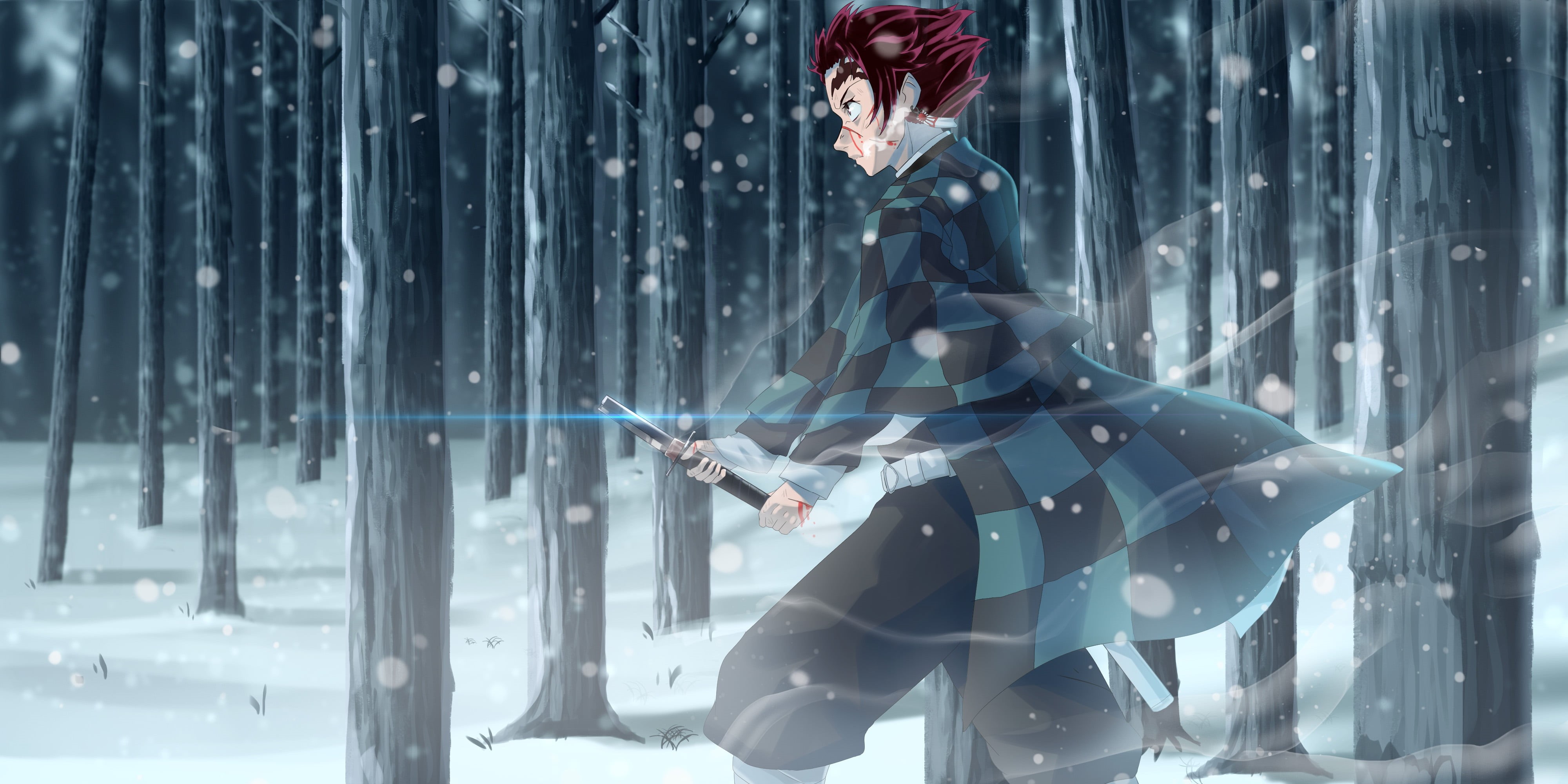 Demon Slayer: Kimetsu no Yaiba, 4K, Tanjirou Kamado, Anime, HD Wallpaper
