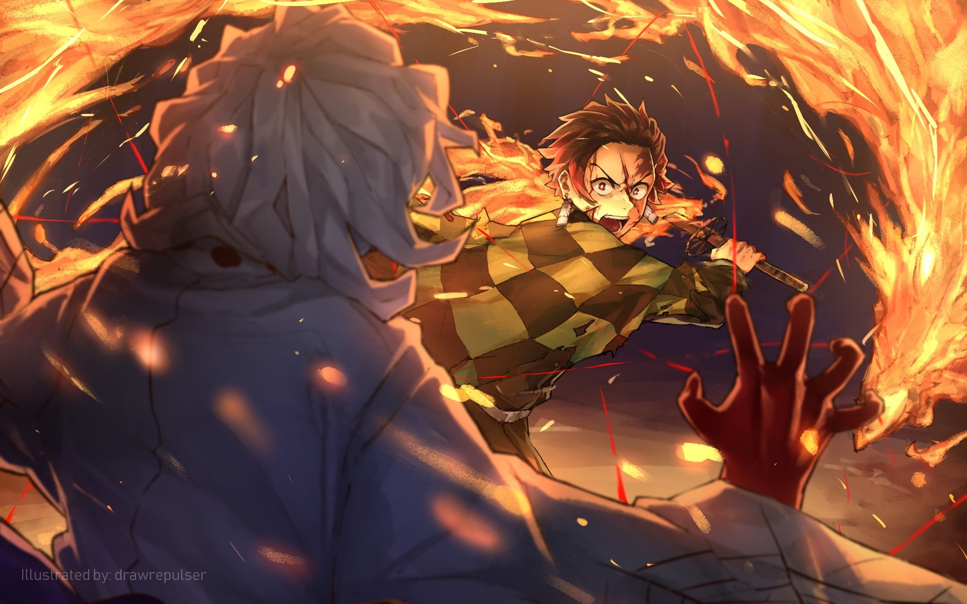 Anime, 1080P, Tanjirou Kamado, Demon Slayer: Kimetsu no Yaiba, HD Wallpaper