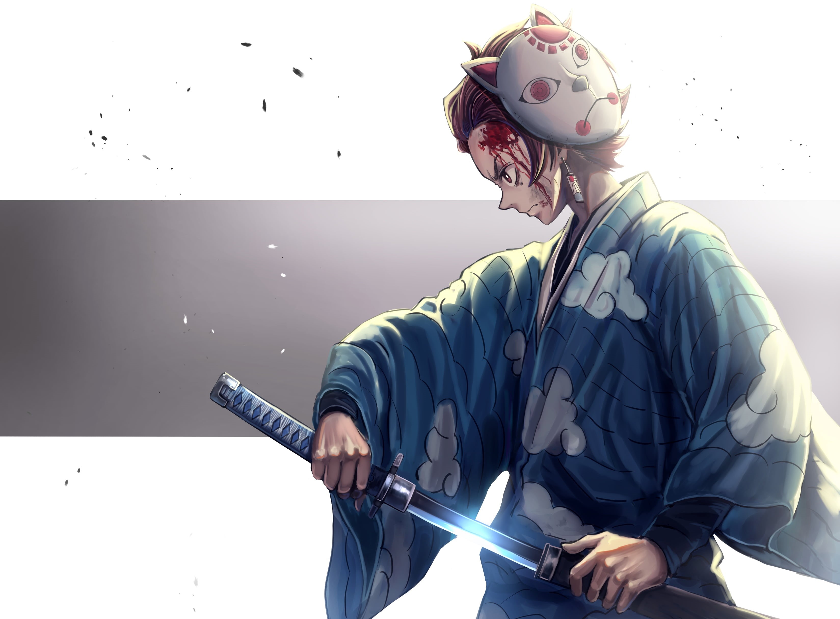 Demon Slayer: Kimetsu no Yaiba, Anime, Tanjirou Kamado, 2K, HD Wallpaper