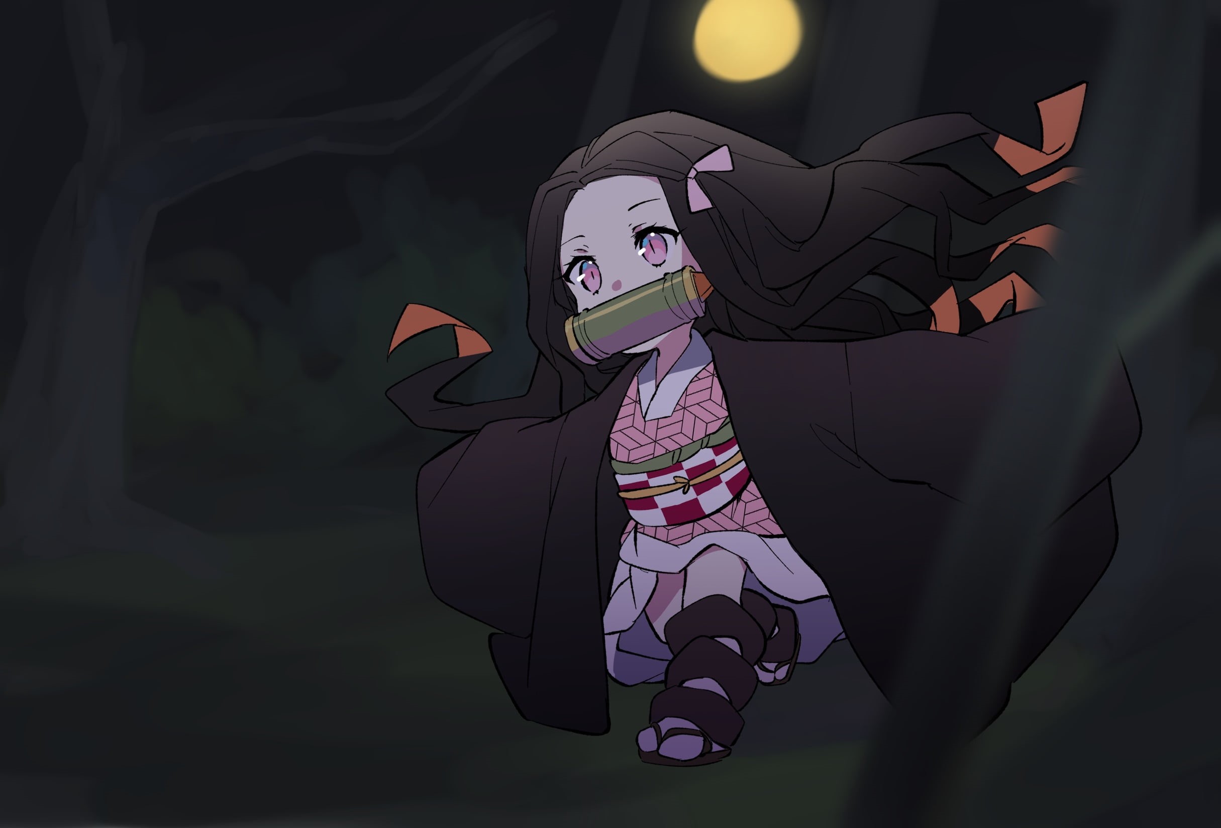 Demon Slayer: Kimetsu no Yaiba, Nezuko Kamado, 1080P, Anime, HD Wallpaper