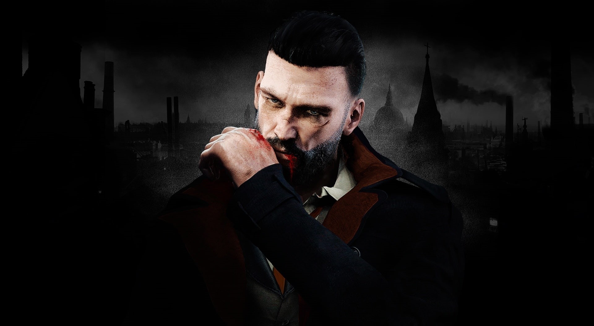 videogame, facial hair, one person, Vampire, man, built structure, portrait, mid adult, aggression, s, communication, Other Games, Vampyr, dark, beard, HD Wallpaper