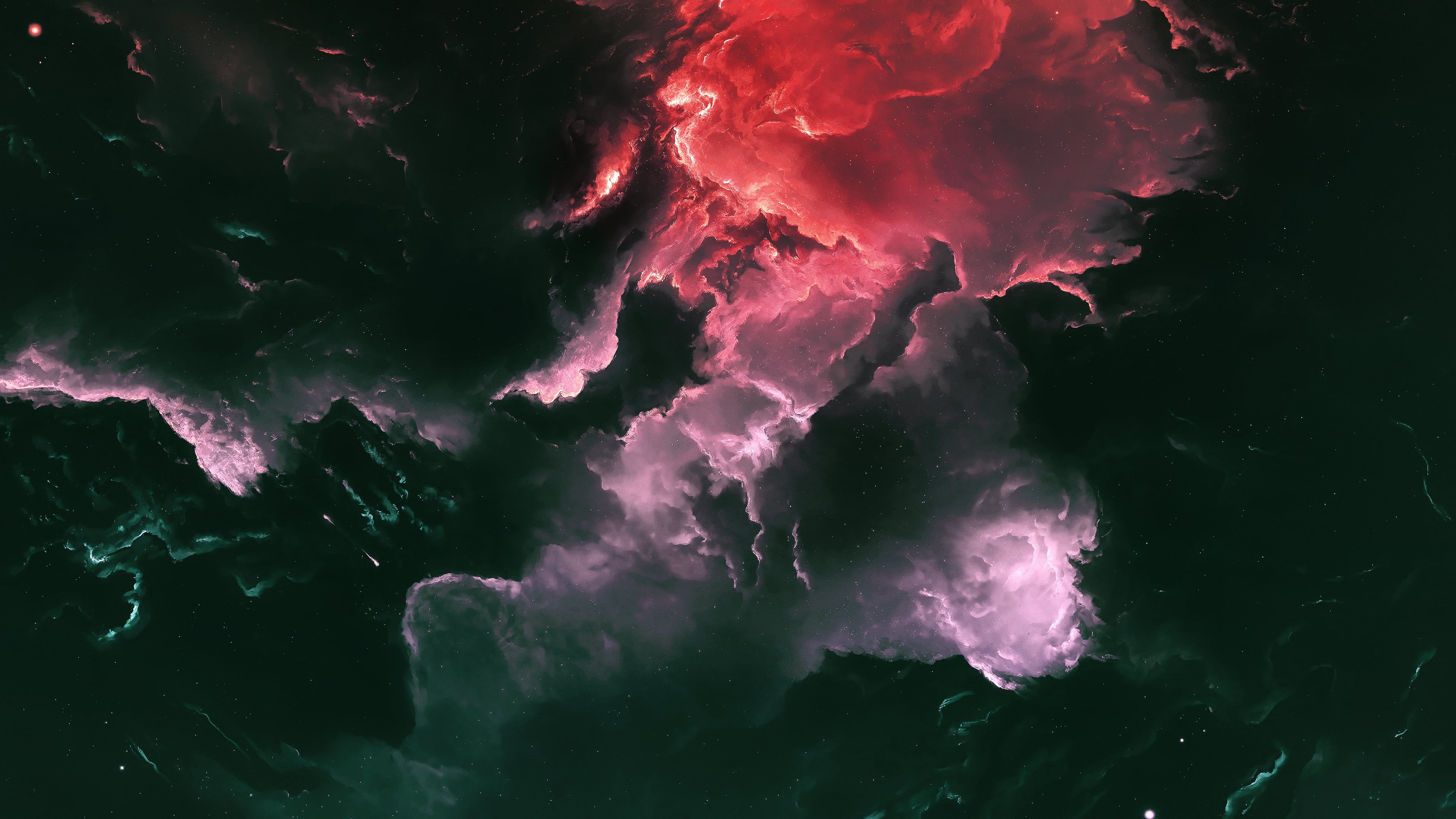 red, astronomy, spacescapes, clouds, science, dark, stars, digital art, cloud - Sky, purple, night, fantasy, lava, outdoors, backgrounds, water, HD Wallpaper