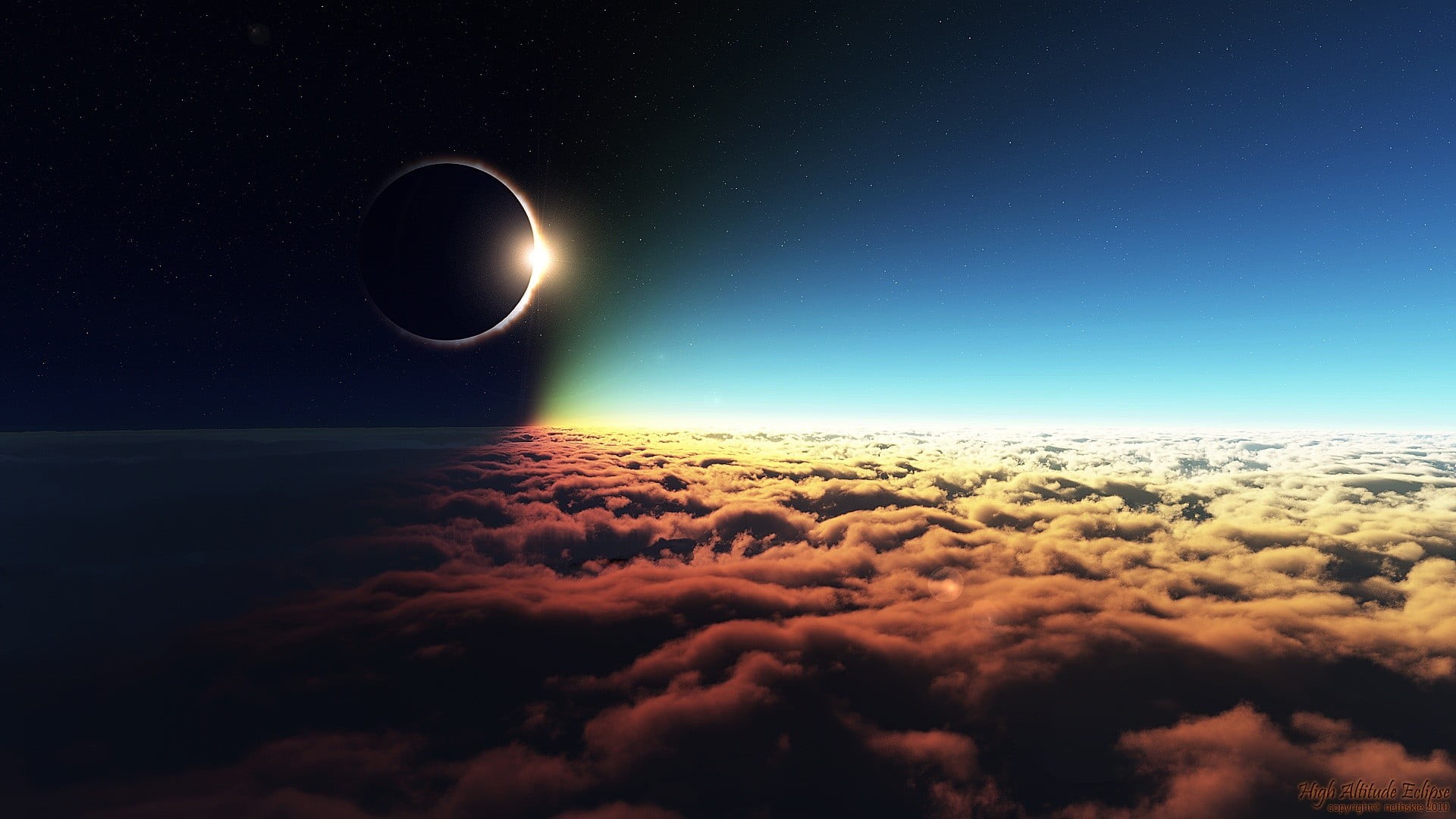 glowing, galaxy, star - Space, moonlight, sunlight, dusk, horizon, dark, nebula, space, outdoors, beauty In Nature, planet earth, solar eclipse, landscape, HD Wallpaper