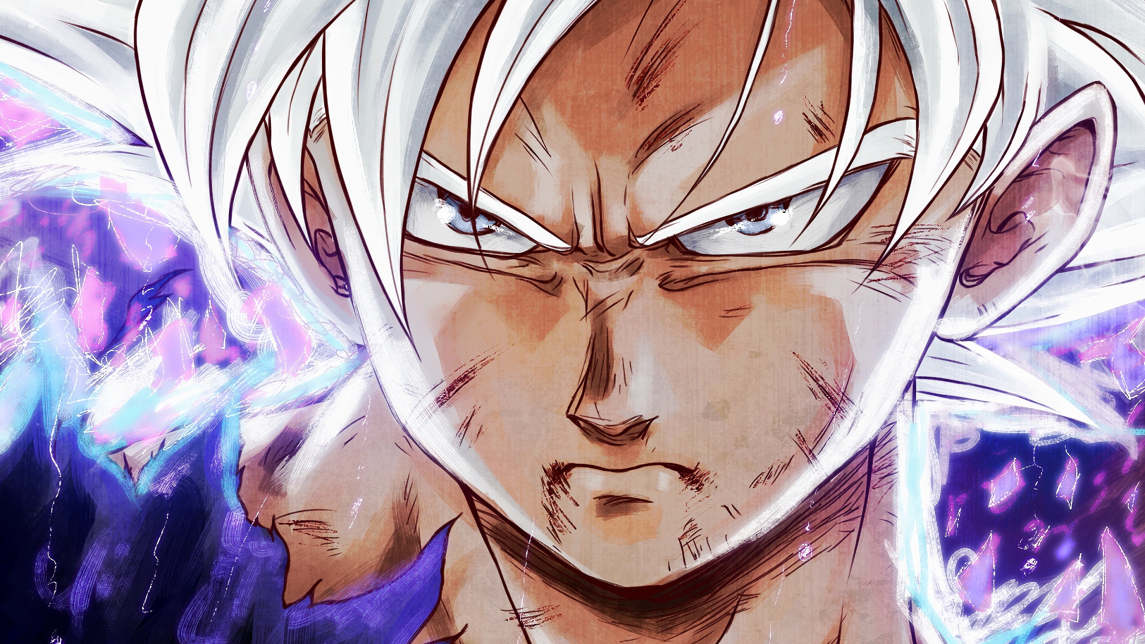 pattern, day, nature, art and craft, Mastered ultra instinct, full frame, human representation, paint, craft, 4K, creativity, multi colored, male likeness, HD Wallpaper