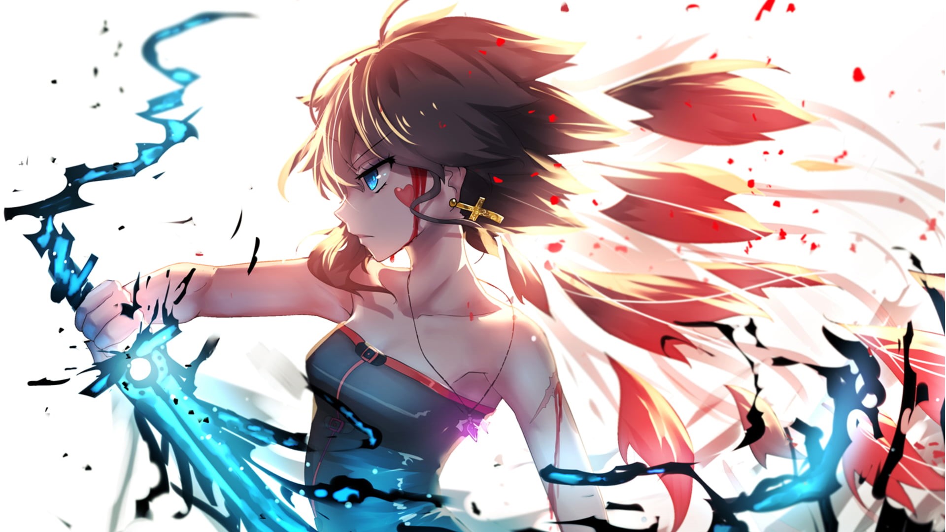 vector, pattern, indoors, young adult, representation, anime girls, character, one Person, blue, young women, 1080P, high angle view, woman, creativity, HD Wallpaper
