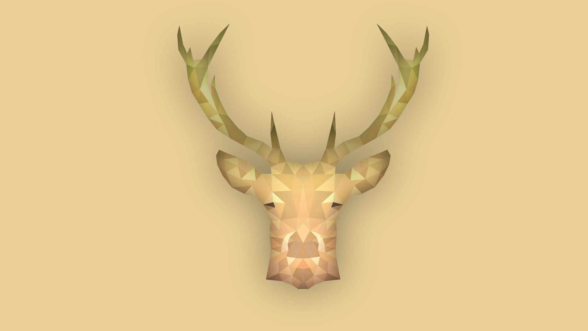 animals, single object, studio shot, no people, green, stags, wall - building feature, animal themes, digital art, one animal, animal head, head, taxidermy, HD Wallpaper