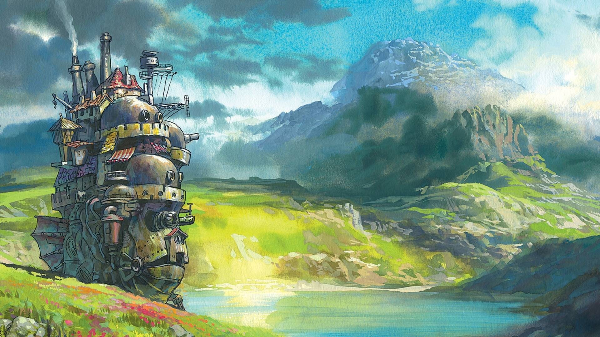 1080P, Howls Moving Castle, anime, Studio Ghibli, HD Wallpaper
