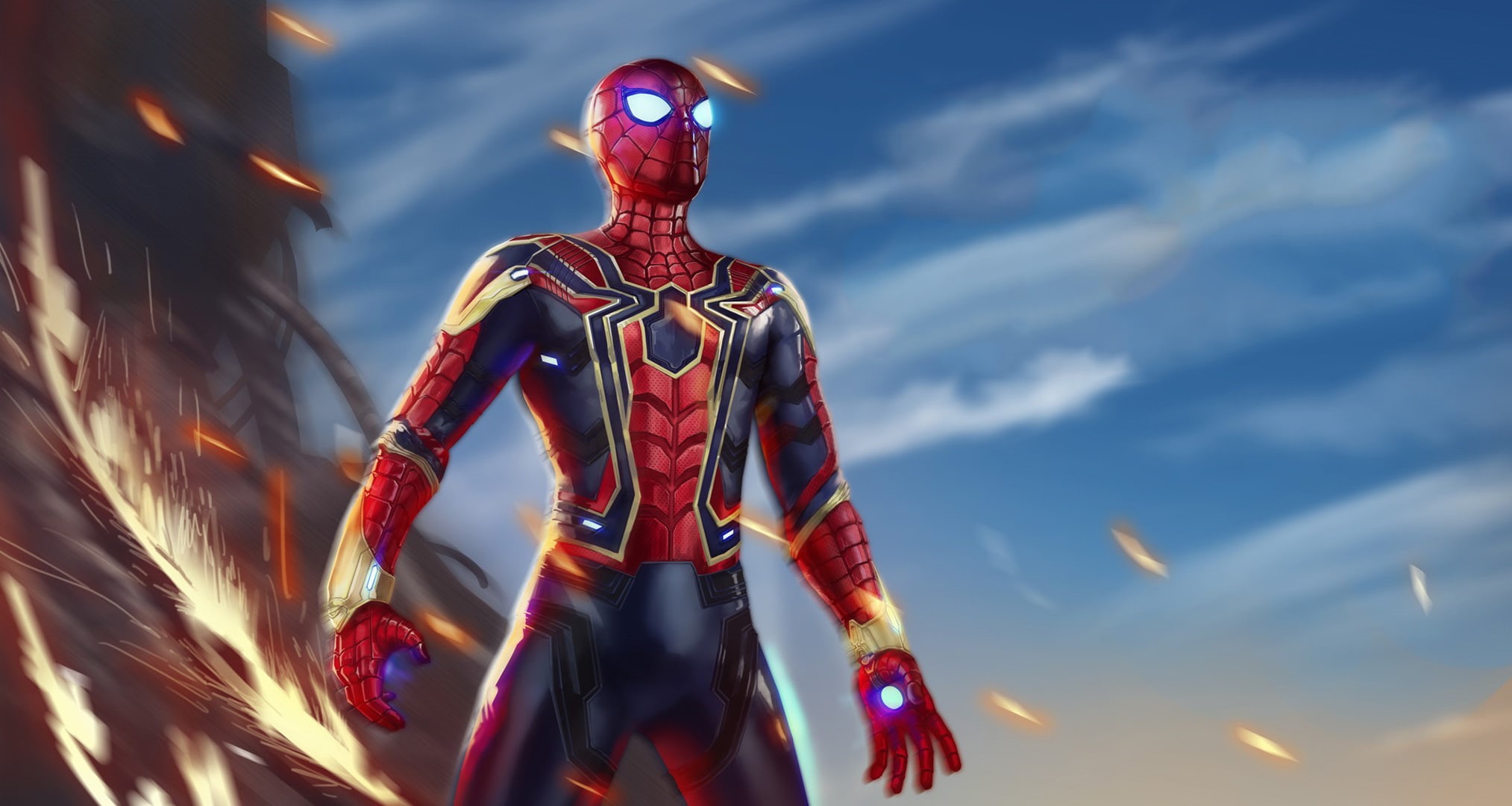 hd, spiderman, superheroes, artstation, avengers infinity war, 1080P, digital art, artwork, HD Wallpaper