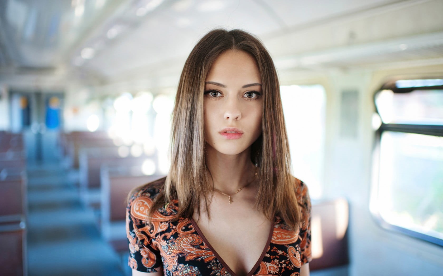 model, women, young Women, beautiful woman, mode of Transport, travel, railroad Track, hairstyle, face, adult, subway Station, subway Train, commuter, Russian, HD Wallpaper