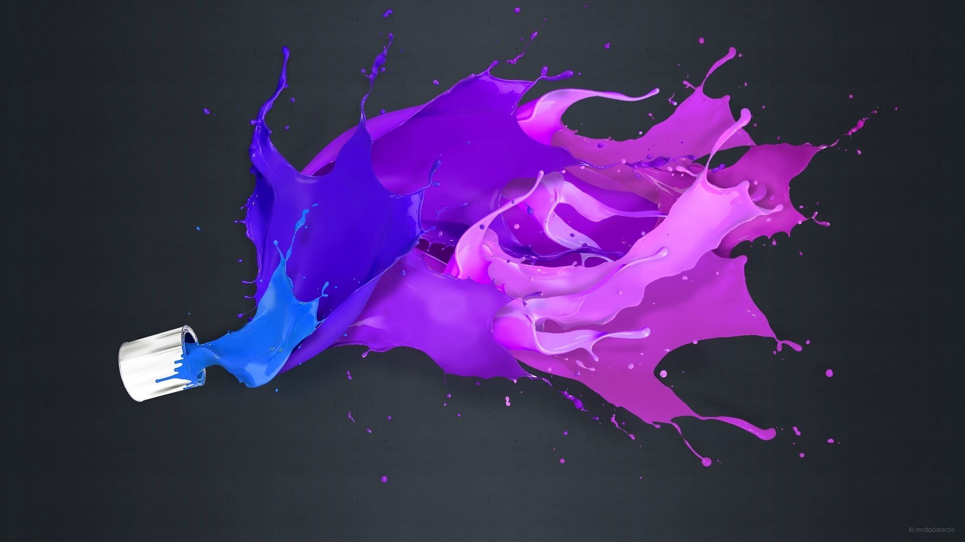 indoors, simple background, creativity, impact, splattered, studio shot, black background, vitality, liquid, paint splatter, nature, purple, colorful, abstract, HD Wallpaper
