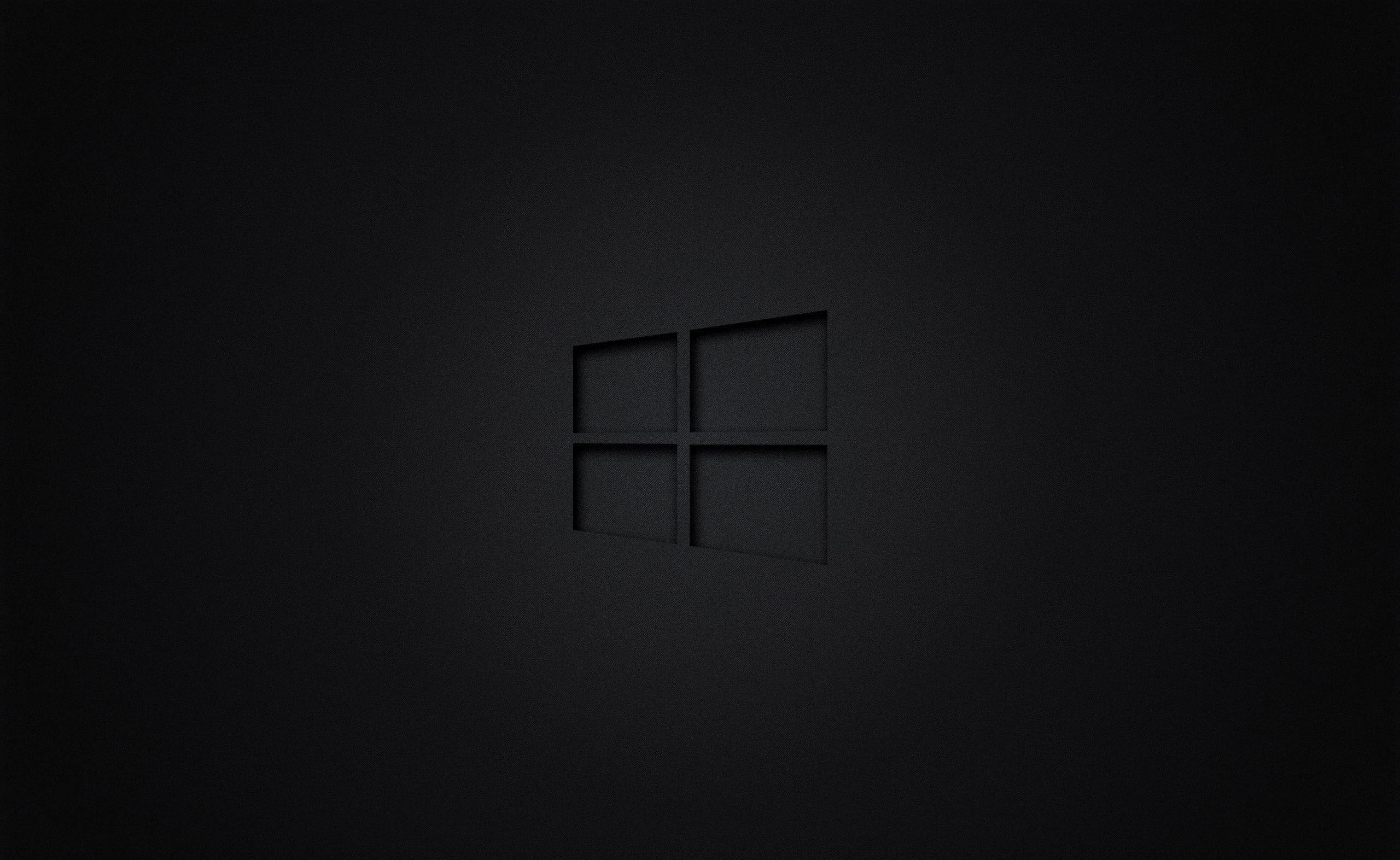 Windows 10, black, 2K, Windows, HD Wallpaper