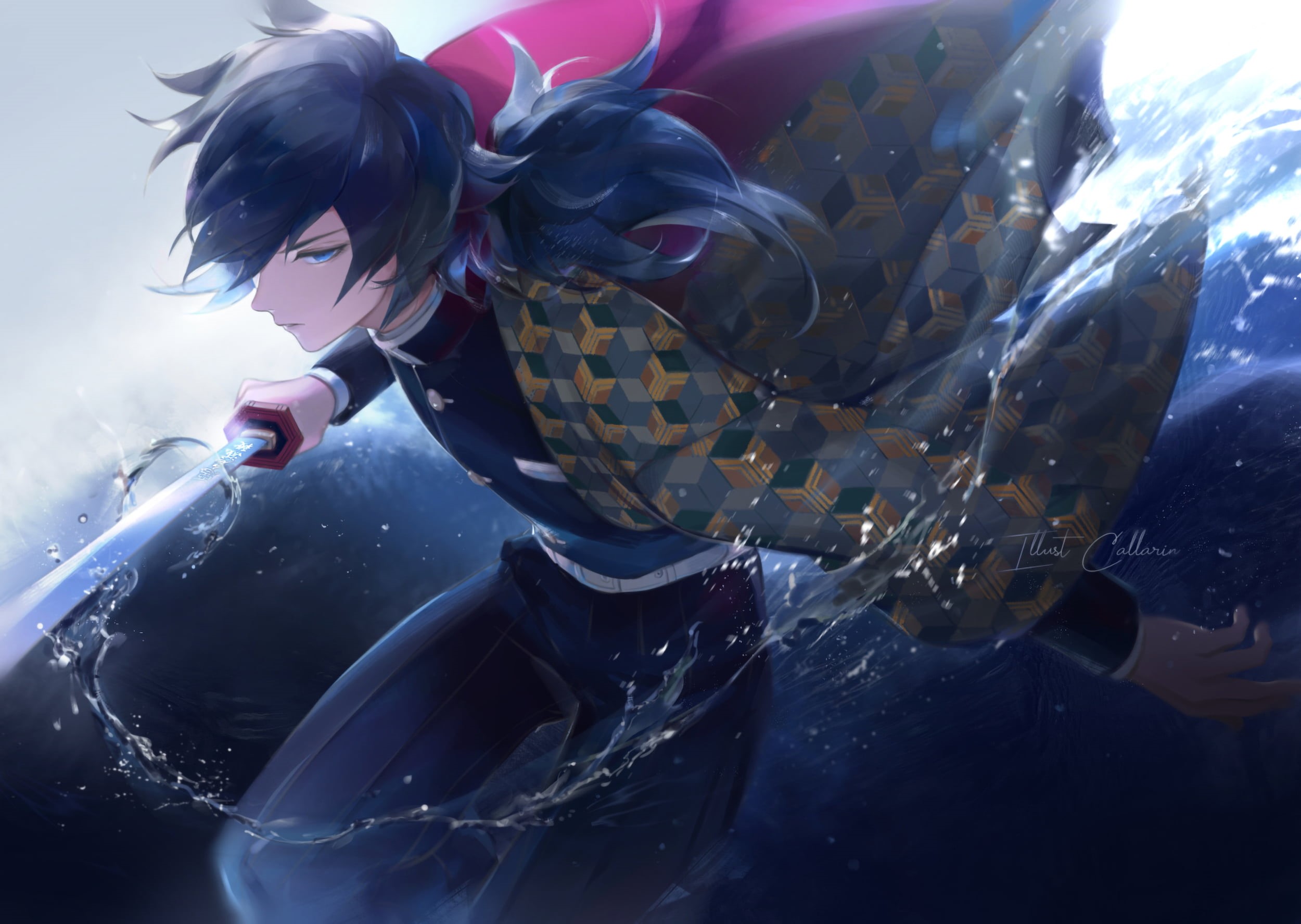 Demon Slayer: Kimetsu no Yaiba, 1080P, Giyuu Tomioka, Anime, HD Wallpaper