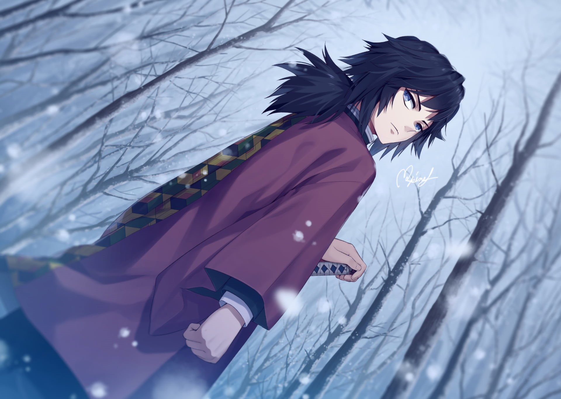 Anime, Giyuu Tomioka, 1080P, Demon Slayer: Kimetsu no Yaiba, HD Wallpaper