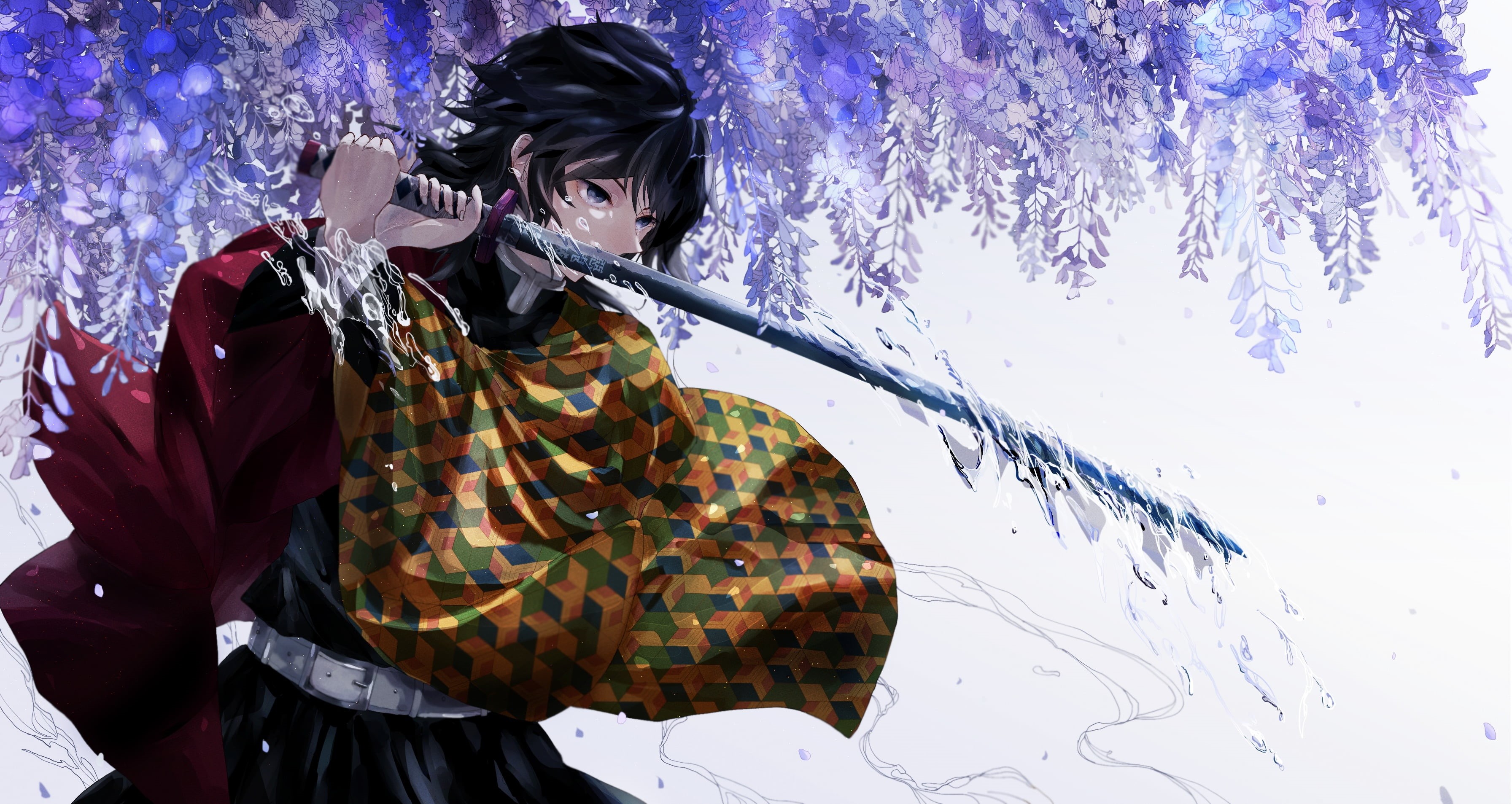 Demon Slayer: Kimetsu no Yaiba, Giyuu Tomioka, 2K, Anime, HD Wallpaper