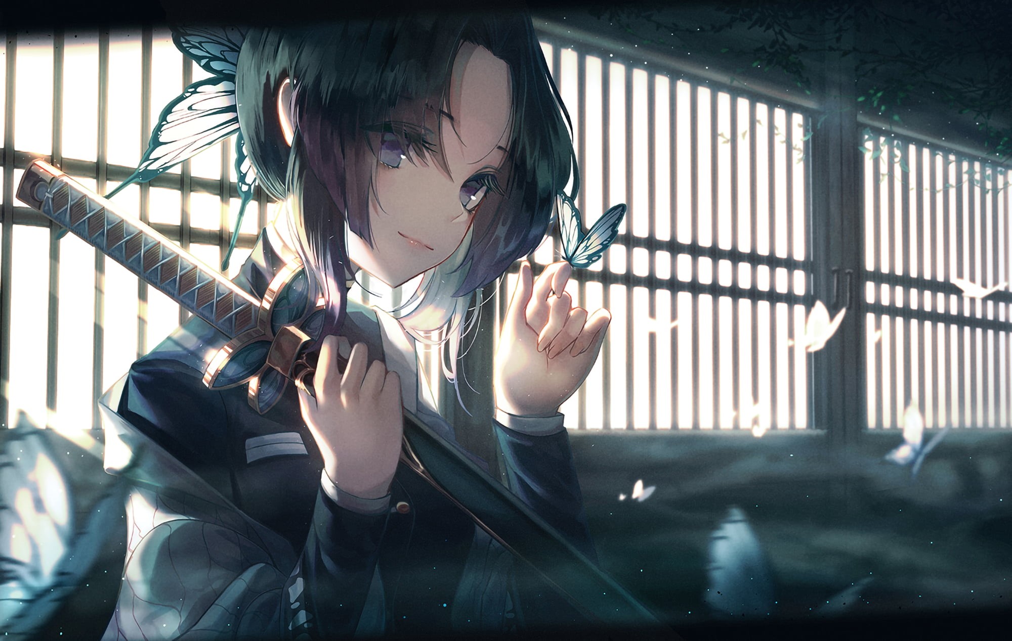 1080P, Demon Slayer: Kimetsu no Yaiba, Shinobu Kochou, Anime, HD Wallpaper