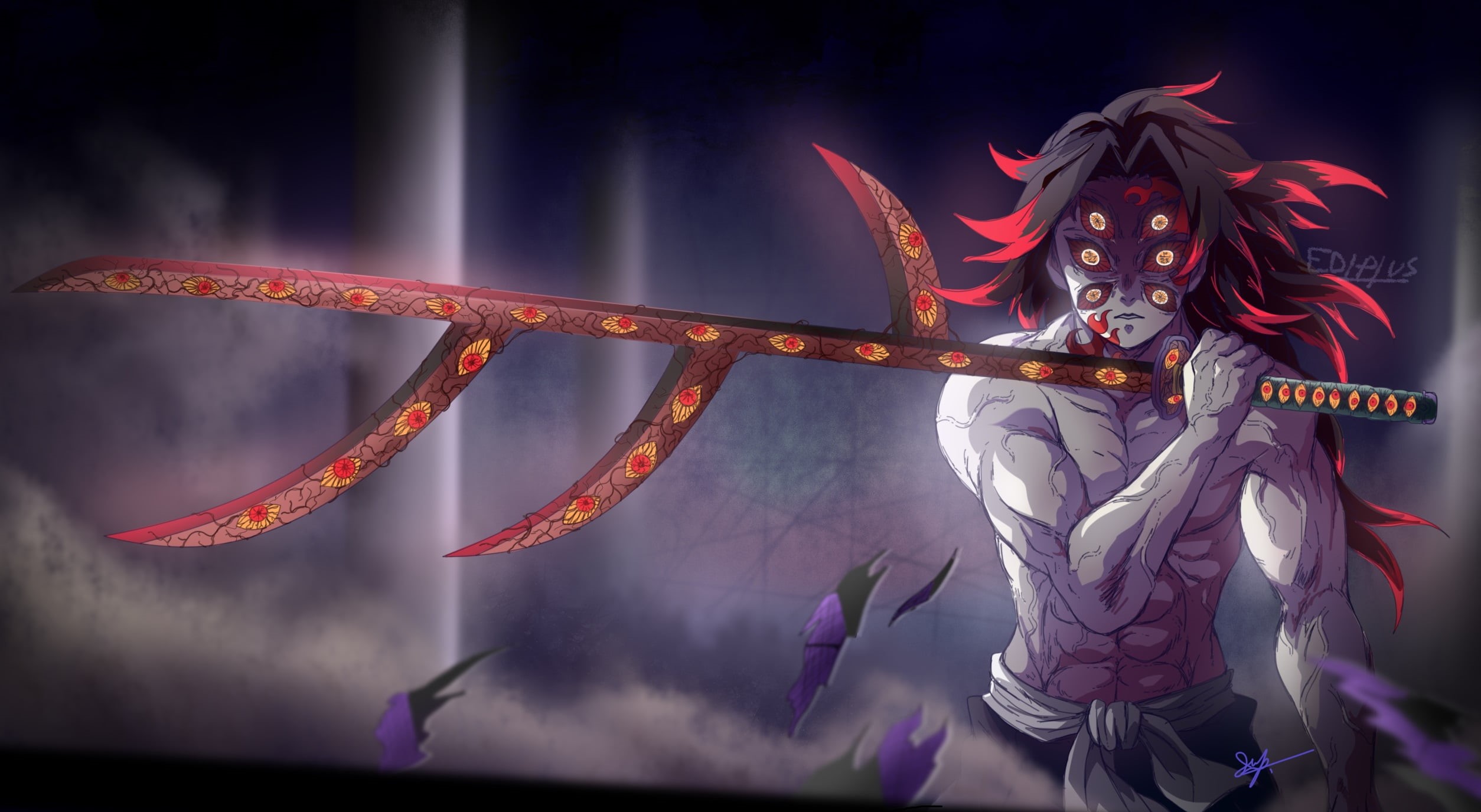 Demon Slayer: Kimetsu no Yaiba, Anime, 1080P, Kokushibou (Demon Slayer), HD Wallpaper