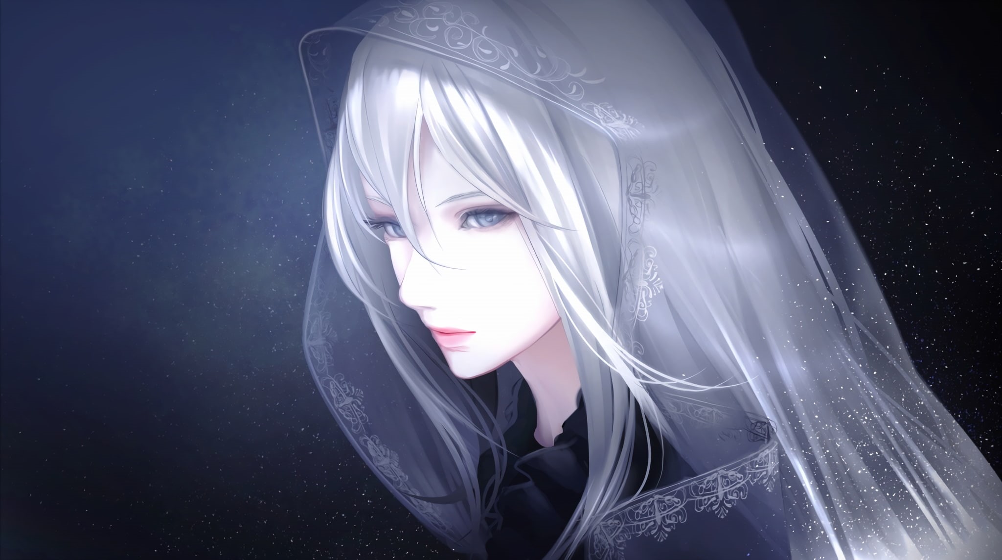 young adult, veil, young women, 1080P, portrait, indoors, beautiful woman, real people, human body part, lifestyles, anime, human face, digital composite, HD Wallpaper