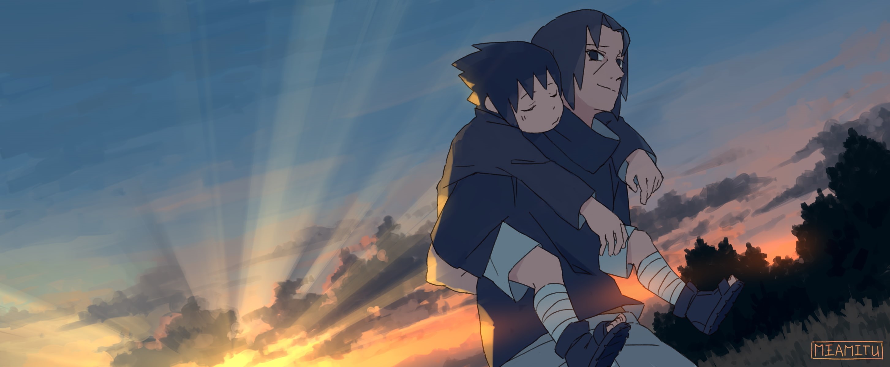 Anime, Sasuke Uchiha, Itachi Uchiha, 2K, Naruto, HD Wallpaper