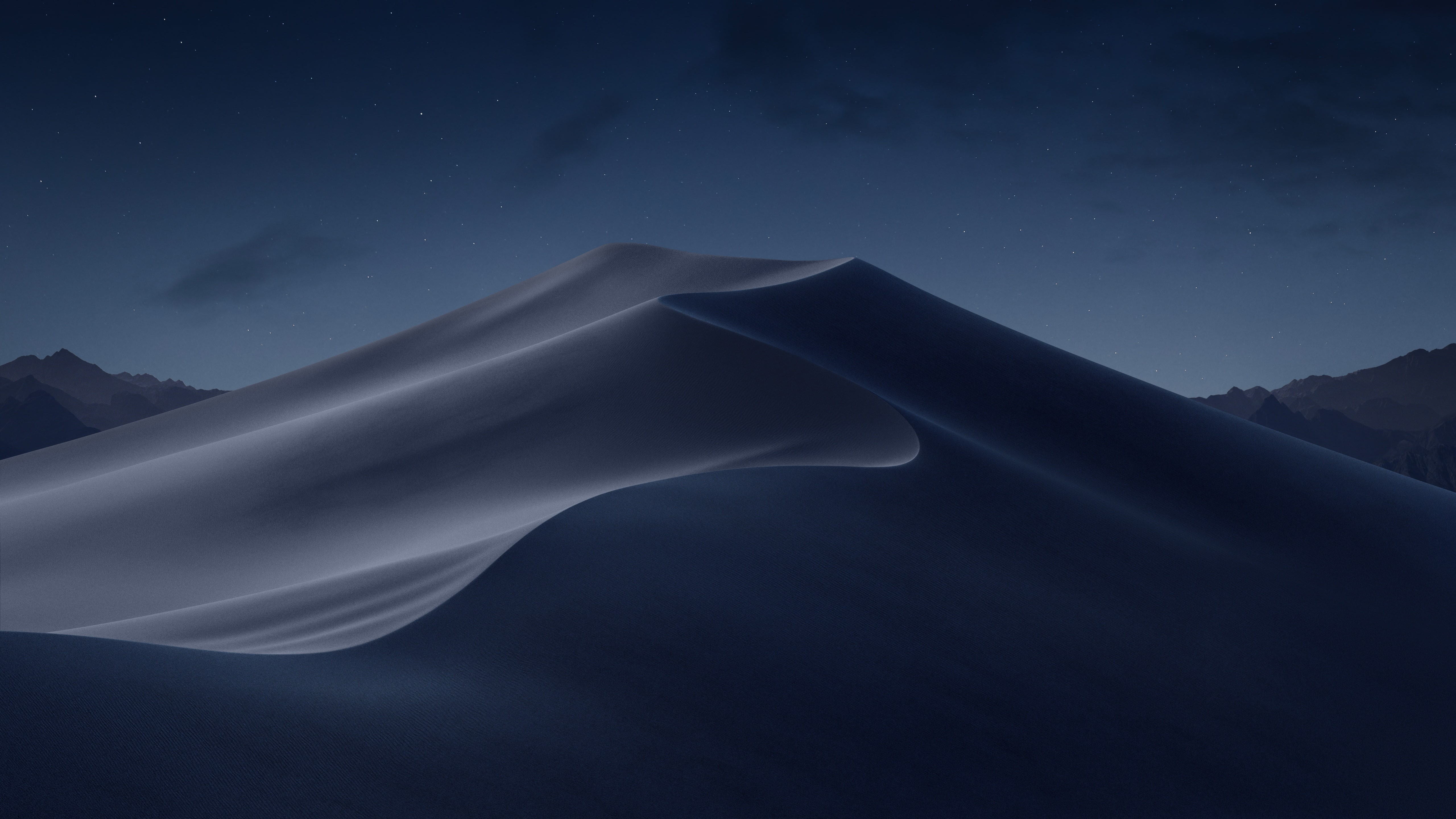 beauty in nature, no people, 5k, astronomy, dunes, sky, mountain, water, night, nature, blue, apple, hd, space, star - space, stock, environment, original, HD Wallpaper