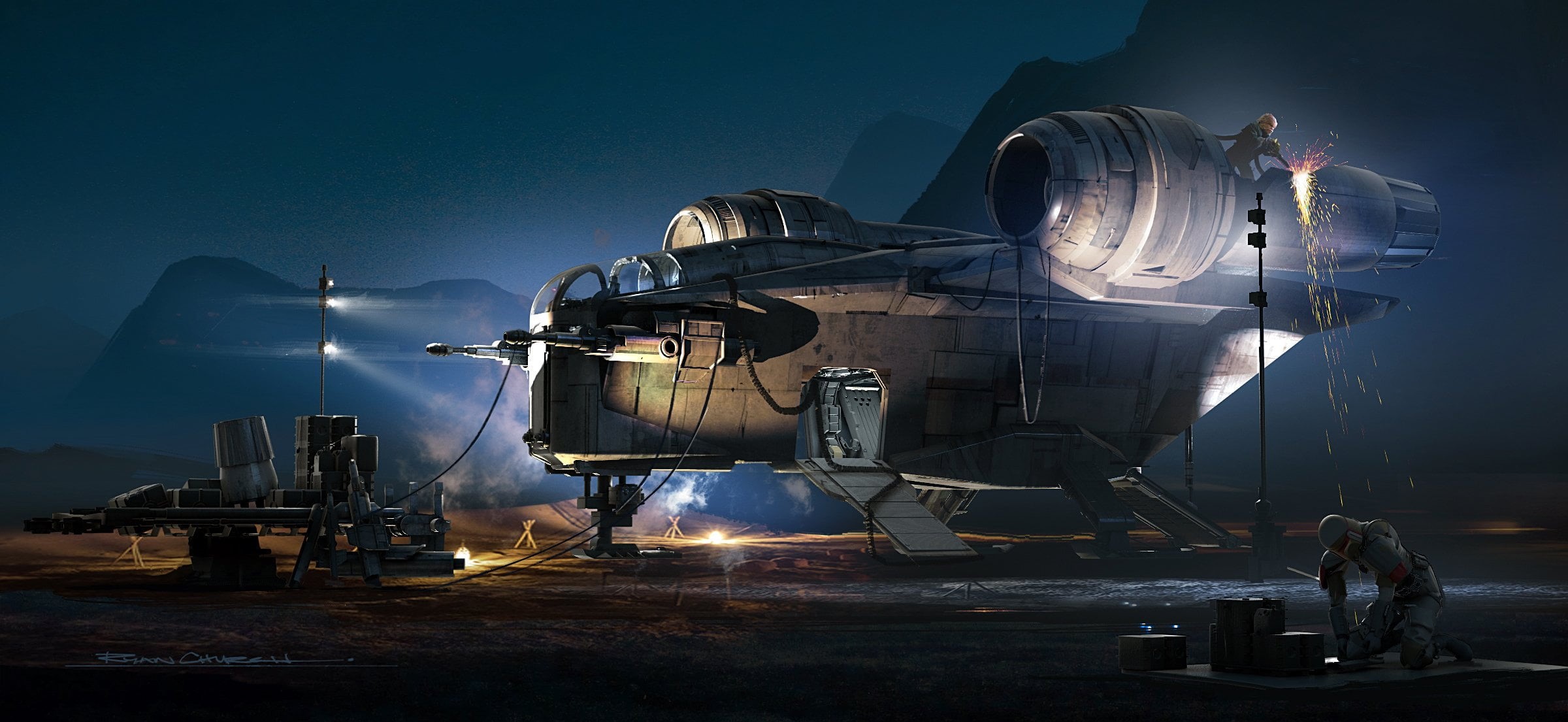 concept art, 1080P, tv series, The Mandalorian, HD Wallpaper