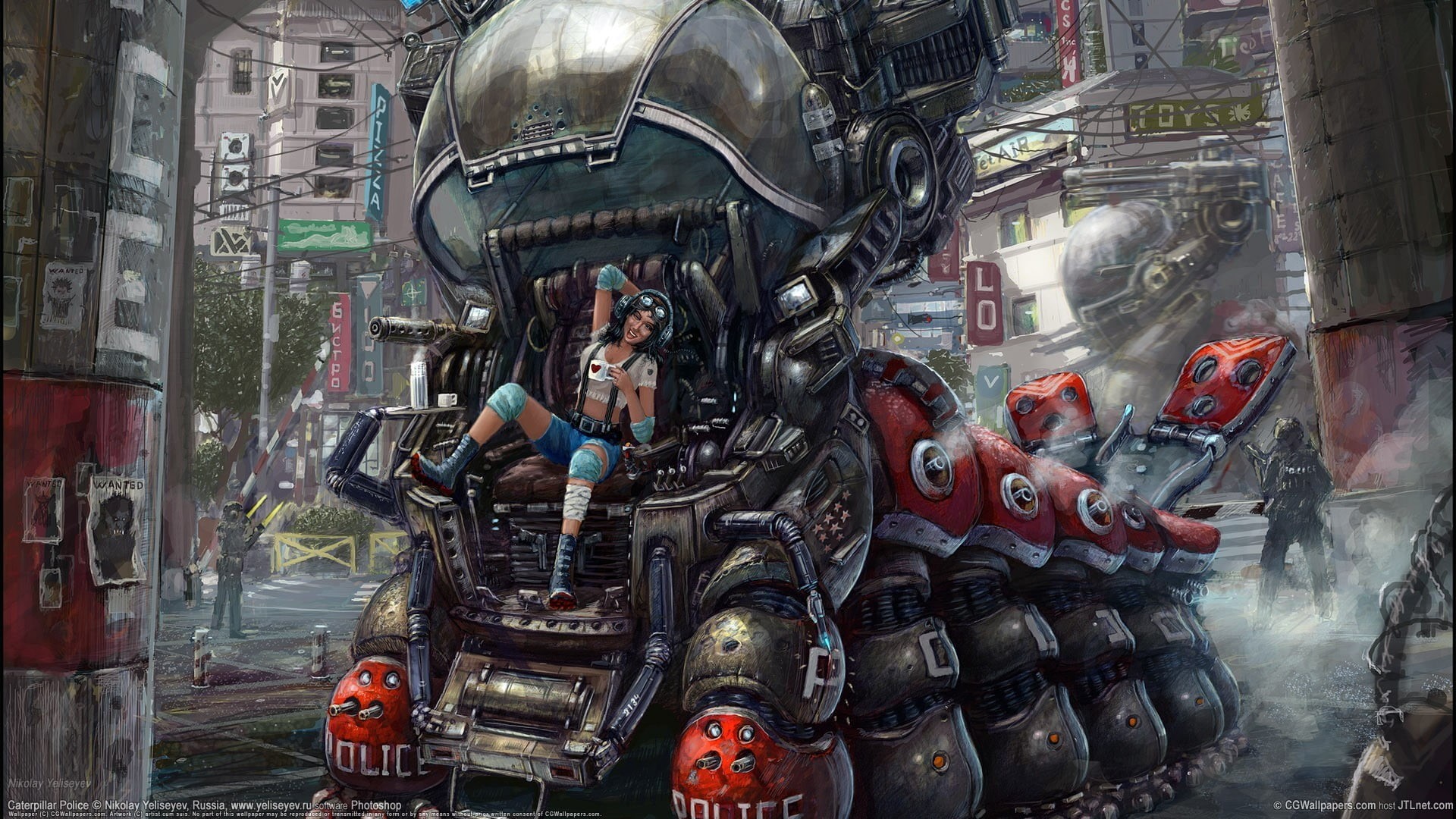 two people, transportation, cultures, futuristic, mode of transportation, built structure, old, artwork, city, land vehicle, asia, travel, futuristic city, HD Wallpaper