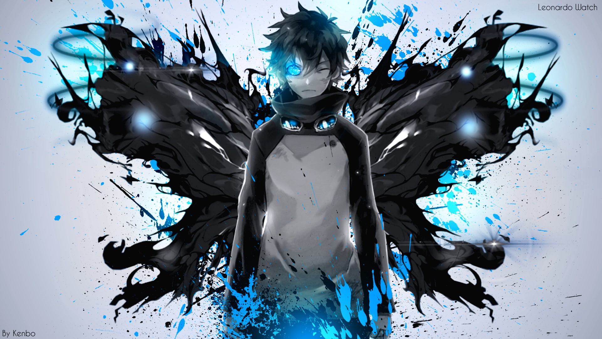 blue, anime, 1080P, anime boys, Kekkai Sensen, Leonardo Watch, HD Wallpaper
