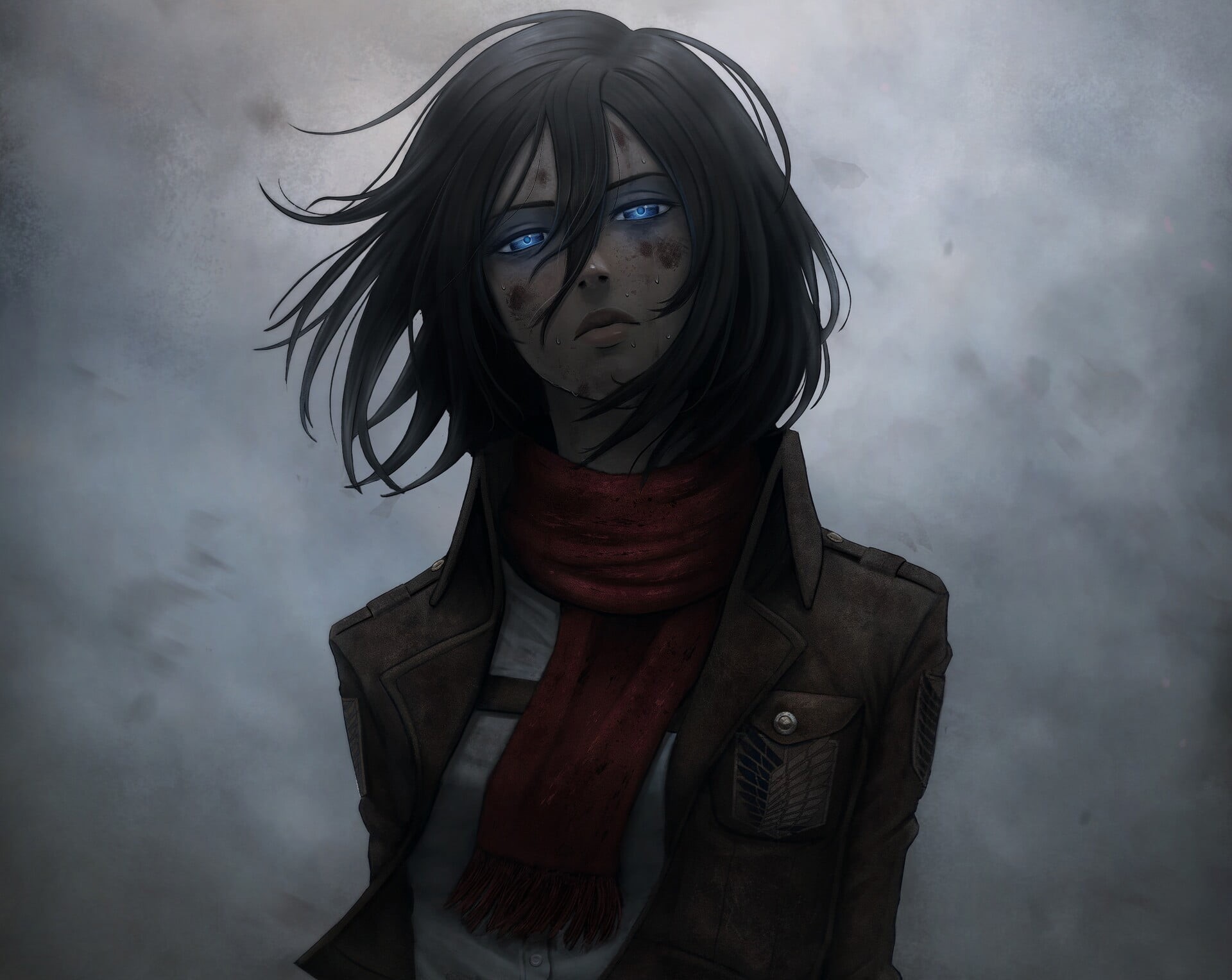 Mikasa Ackerman, Anime, 1080P, Blue Eyes, Attack On Titan, Black Hair, HD Wallpaper