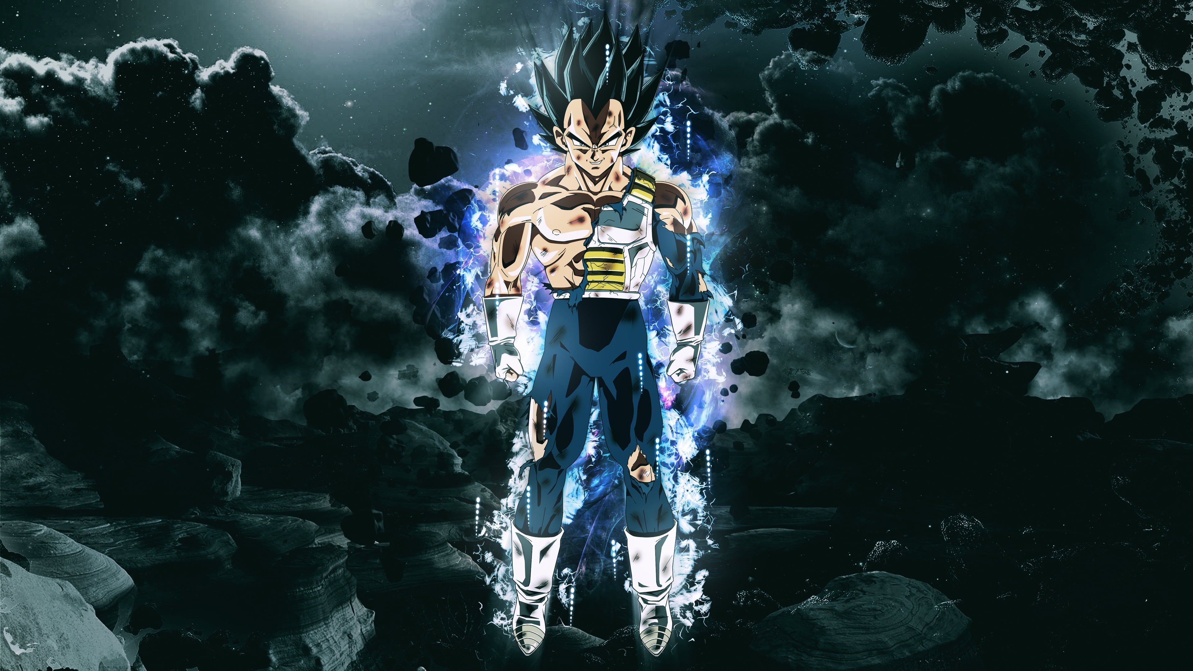 low angle view, group of people, illuminated, motion, solid, water, z, sea, cloud - sky, Dragon Ball Super, smiling, Vegeta, real people, rock - object, HD Wallpaper