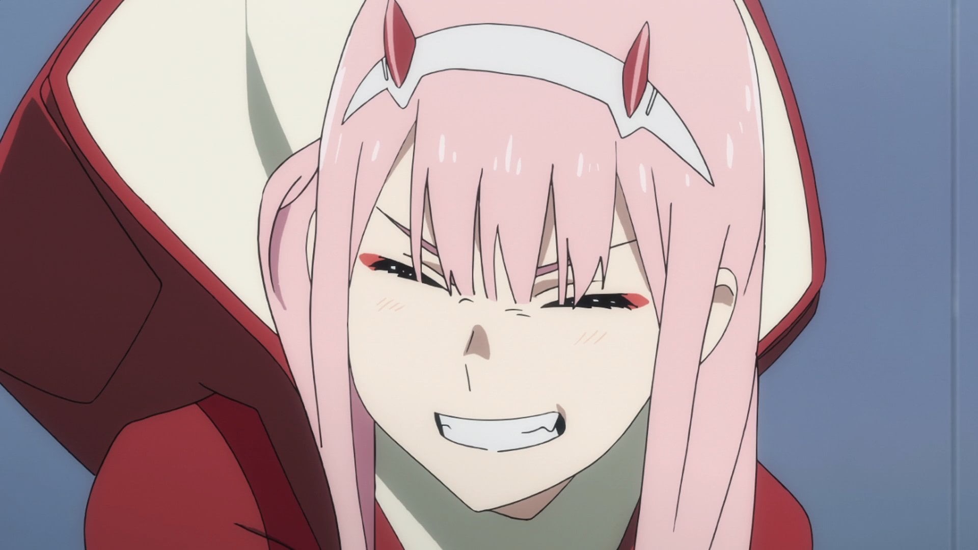 Pink Hair, Darling in the FranXX, 1080P, Zero Two (Darling in the FranXX), Anime, Smile, HD Wallpaper
