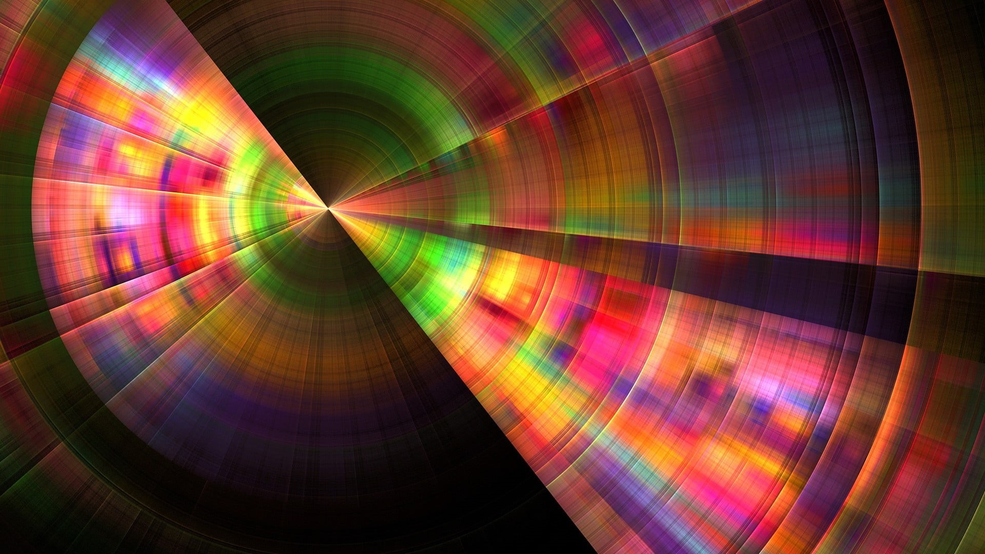 blurred motion, shape, multi colored, geometric shape, rainbow, curve, spectrum, full frame, technology, electronics industry, green, vibrant color, HD Wallpaper