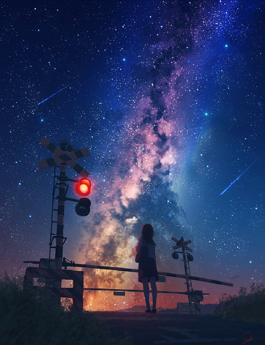 720P, stars, scenics - nature, space, watching, star, outdoors, space and astronomy, beauty in nature, star - space, sky, adult, star field, nature, starry, Phone HD Wallpaper