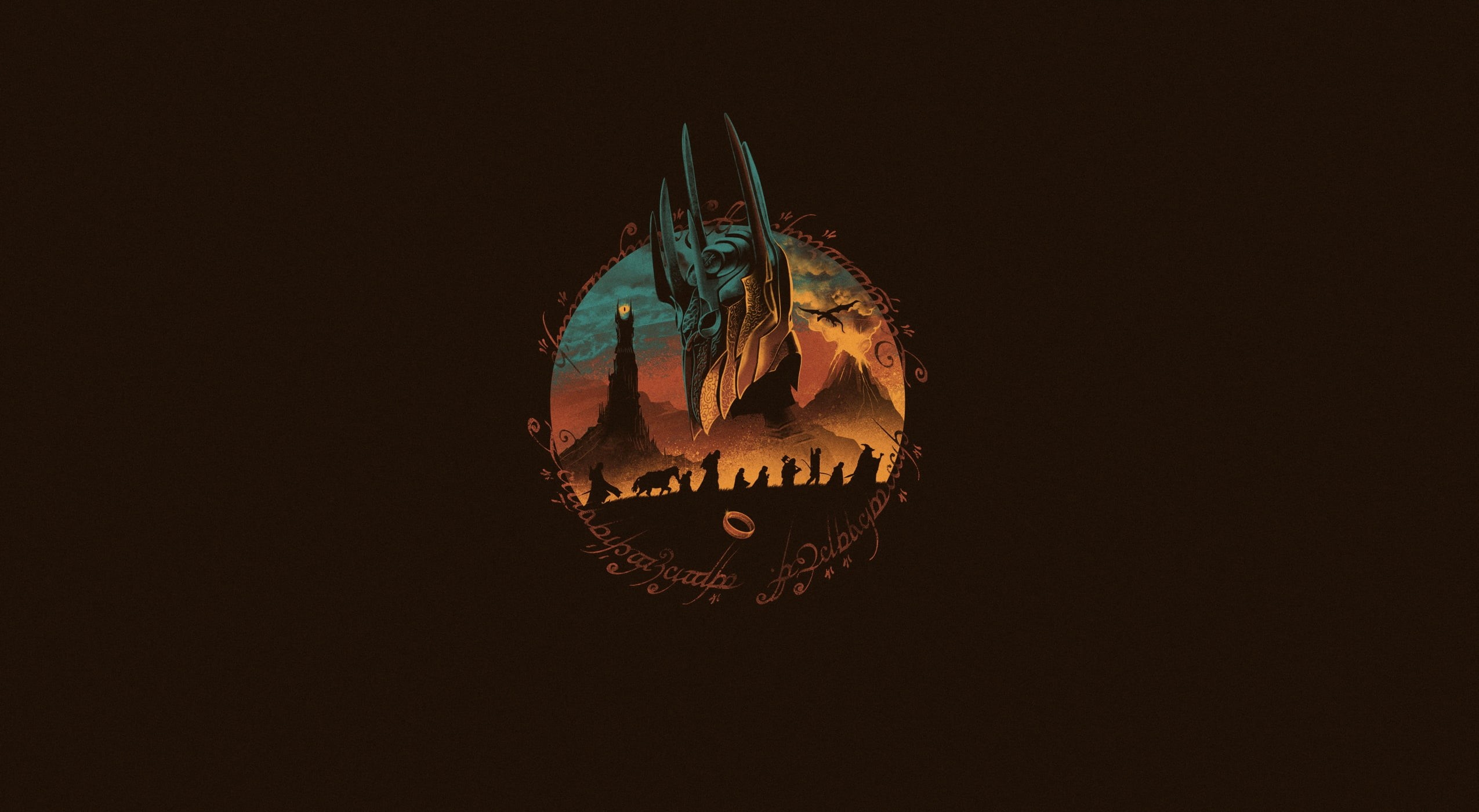 Figure, The Lord of the Rings, Middle Earth Quest, Sauron, 1080P, Art, Vincenttrinidad, by Vincenttrinidad, Minimalism, HD Wallpaper
