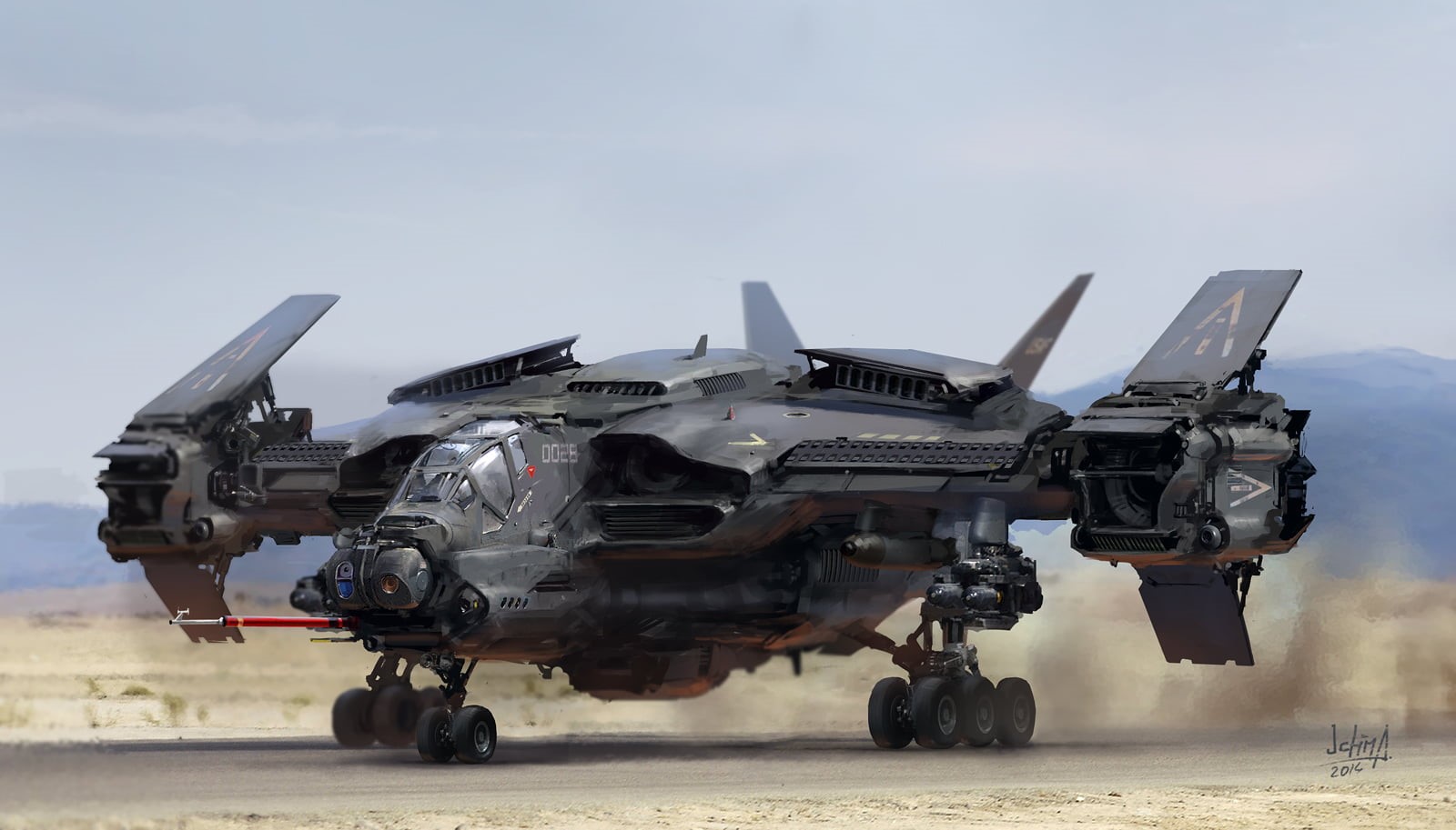 vehicle, mode of transportation, field, copy space, nature, render, gun, clear sky, land Vehicle, machinery, transportation, military, black, plane, air Vehicle, HD Wallpaper