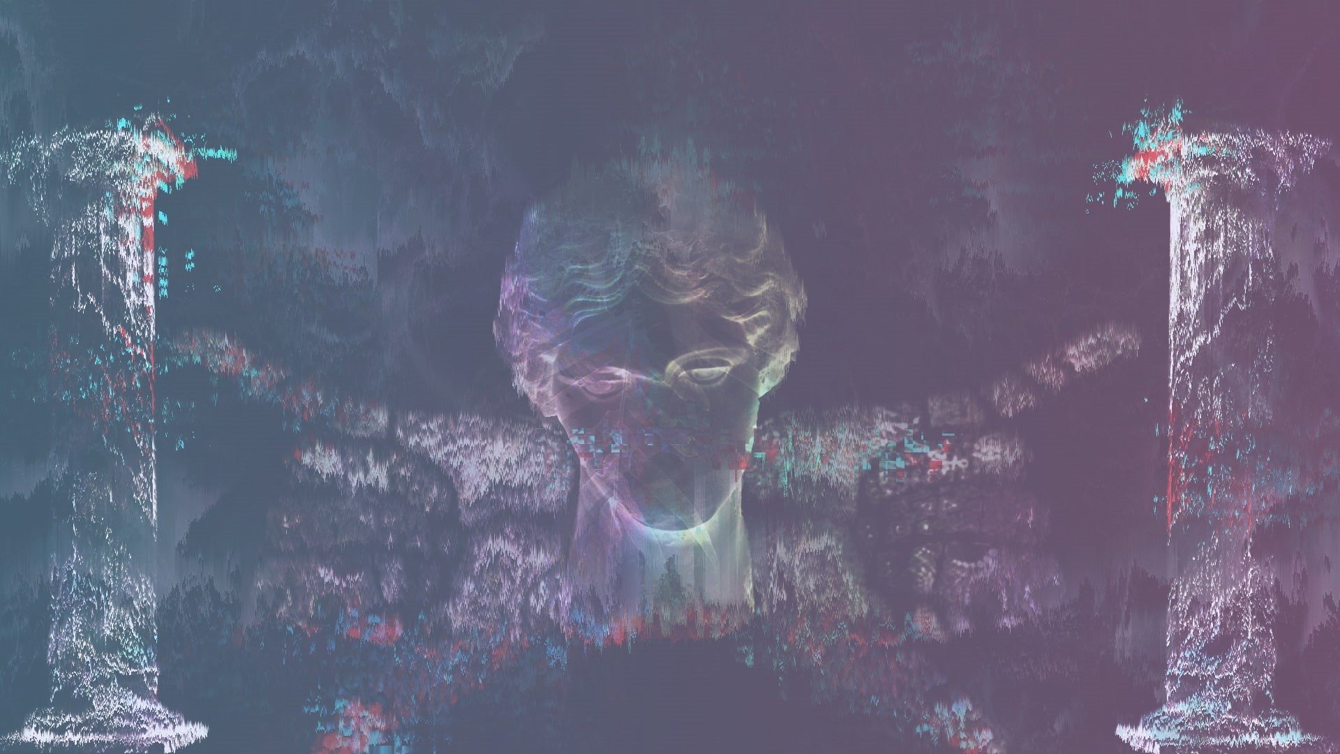 leisure activity, nature, young adult, vaporwave, art and craft, front view, digital composite, tree, water, creativity, plant, day, motion, one person, HD Wallpaper