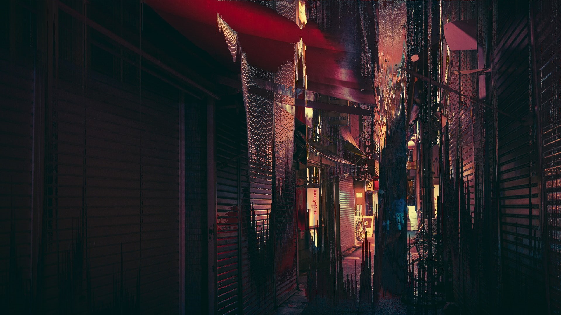 1080P, vaporwave, Japan, alleyway, abstract, HD Wallpaper