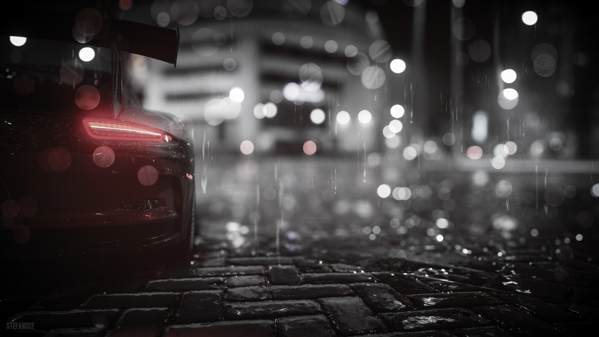 Porsche 911 GT3 RS, Porsche, 1080P, Rain, Need For Speed, Video Game, Need for Speed (2015), Car, HD Wallpaper