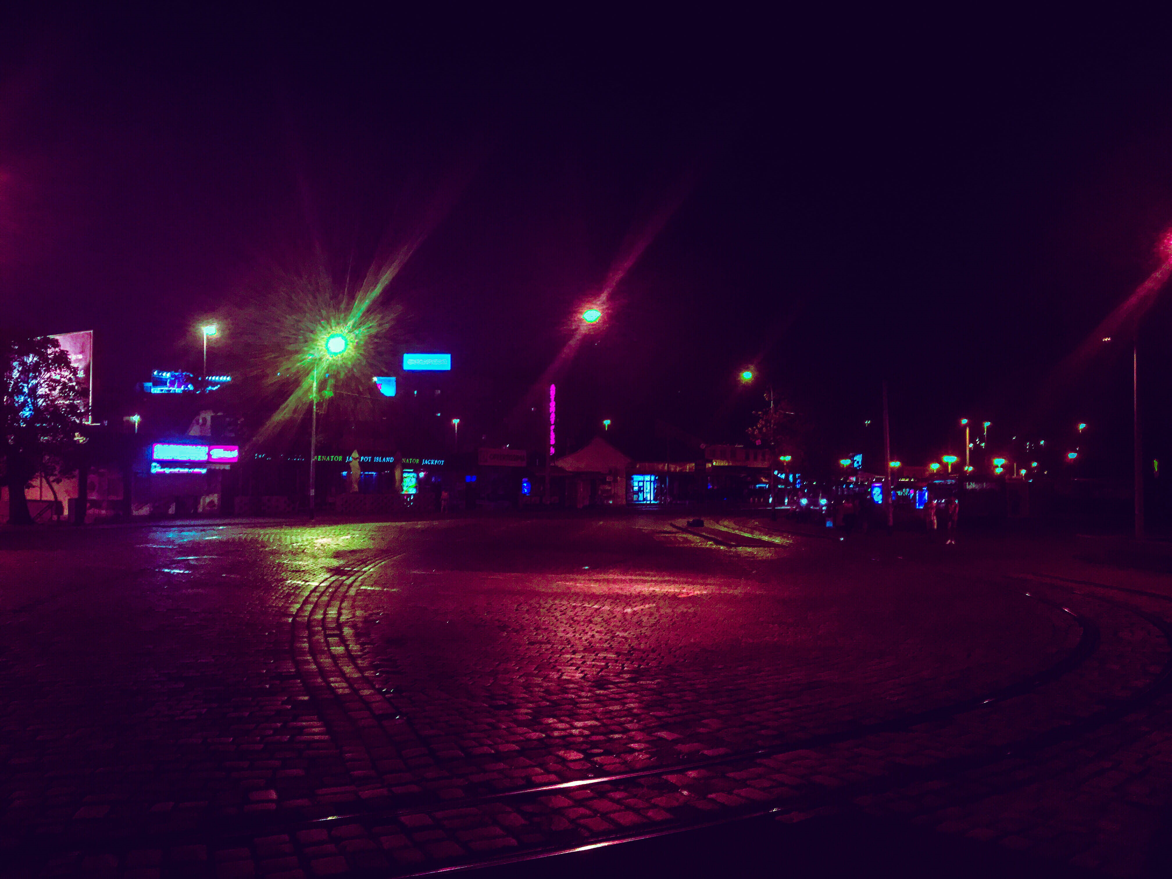 outrun, retrofuture, outdoors, built structure, light, sky, transportation, illuminated, 4K, city street, lighting equipment, zagreb, savski most, nightlife, HD Wallpaper