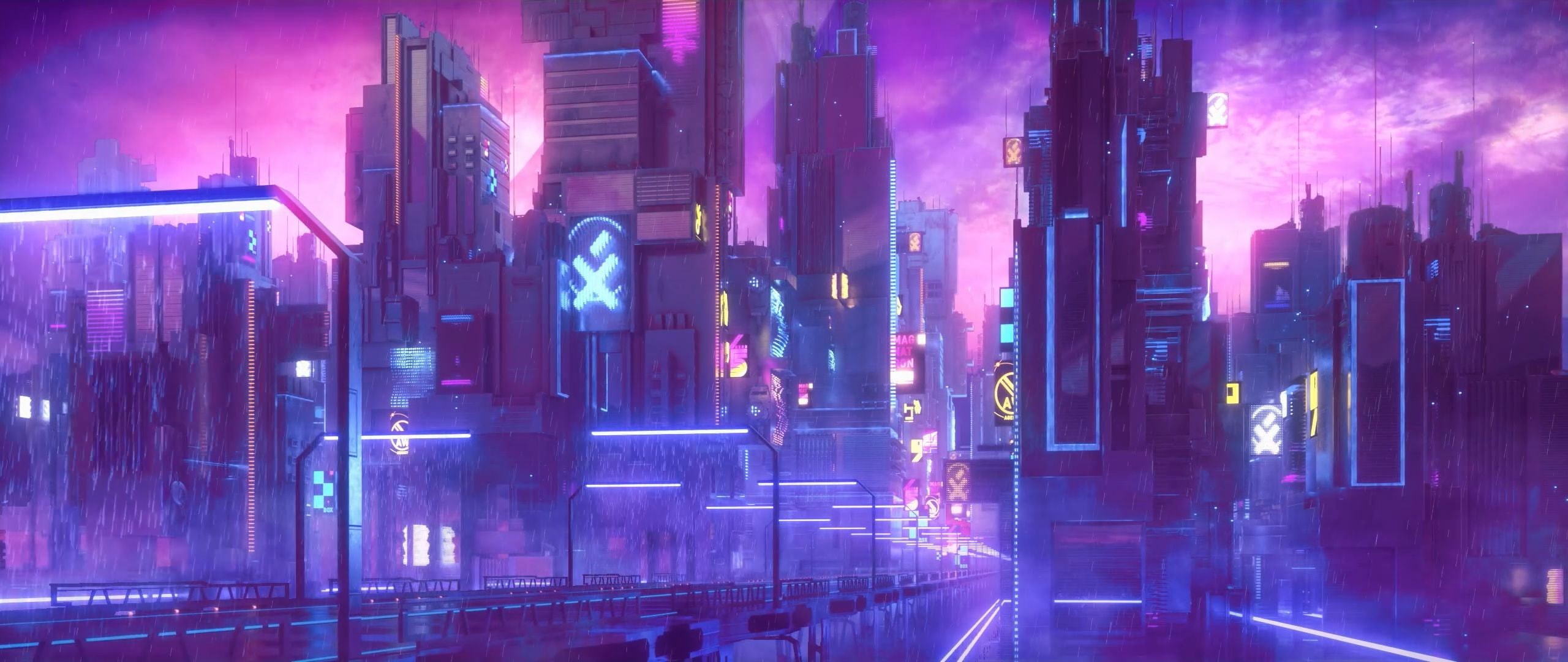 2K, cyberpunk, neon, HD Wallpaper
