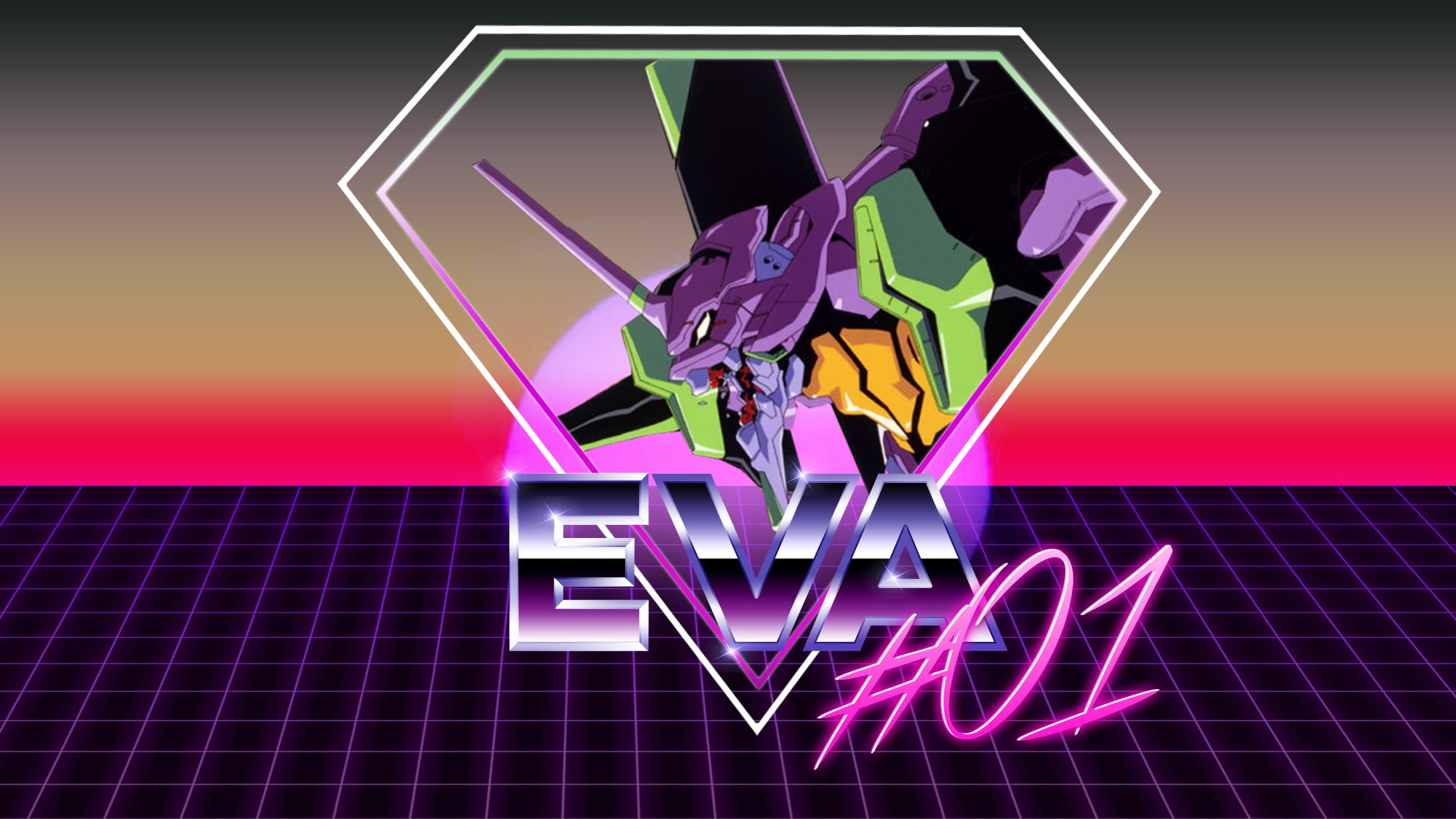 Neon Genesis Evangelion, studio shot, flower, EVA Unit 01, pink color, 2K, no people, illuminated, luxury, multi colored, wealth, crystal, digital composite, HD Wallpaper
