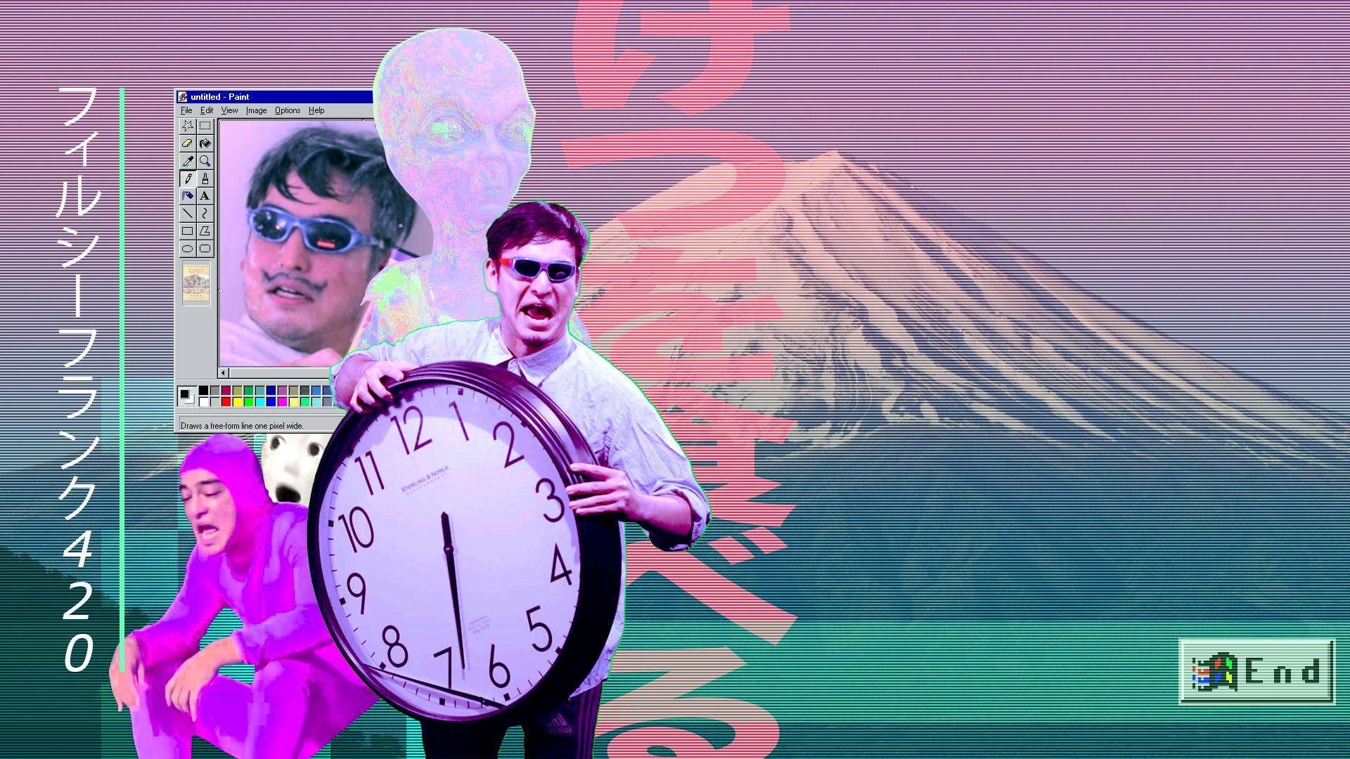 vaporwave, Retrowave, 1080P, synthwave, filthy frank, HD Wallpaper